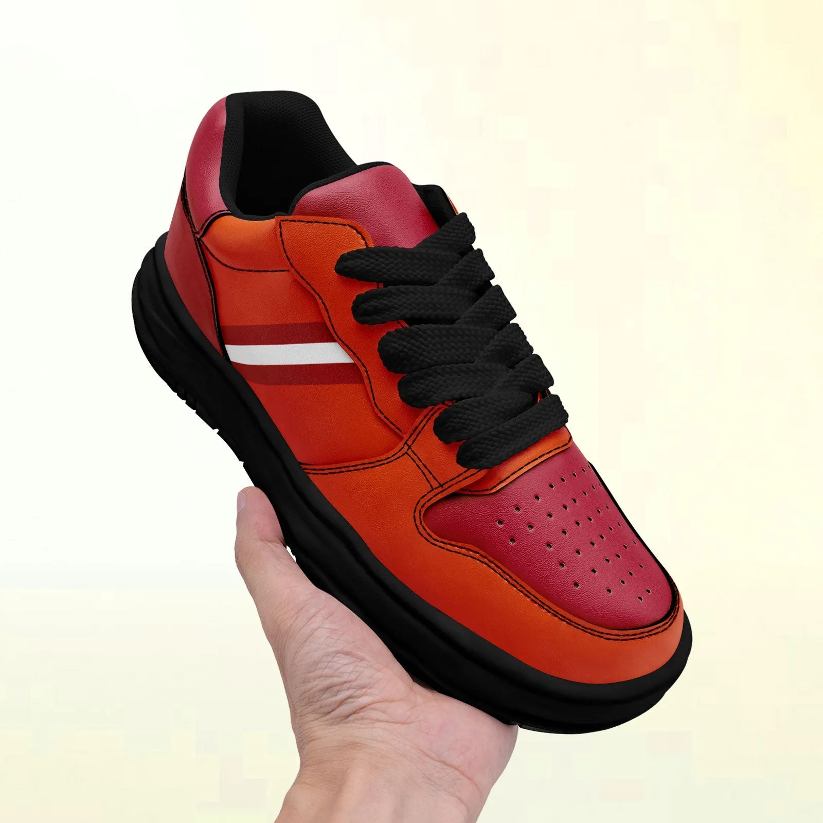 Corporate Gifts,Custom Red Orange Tampa Bay Shoes Personalized Sneaker FN032-D020389-29