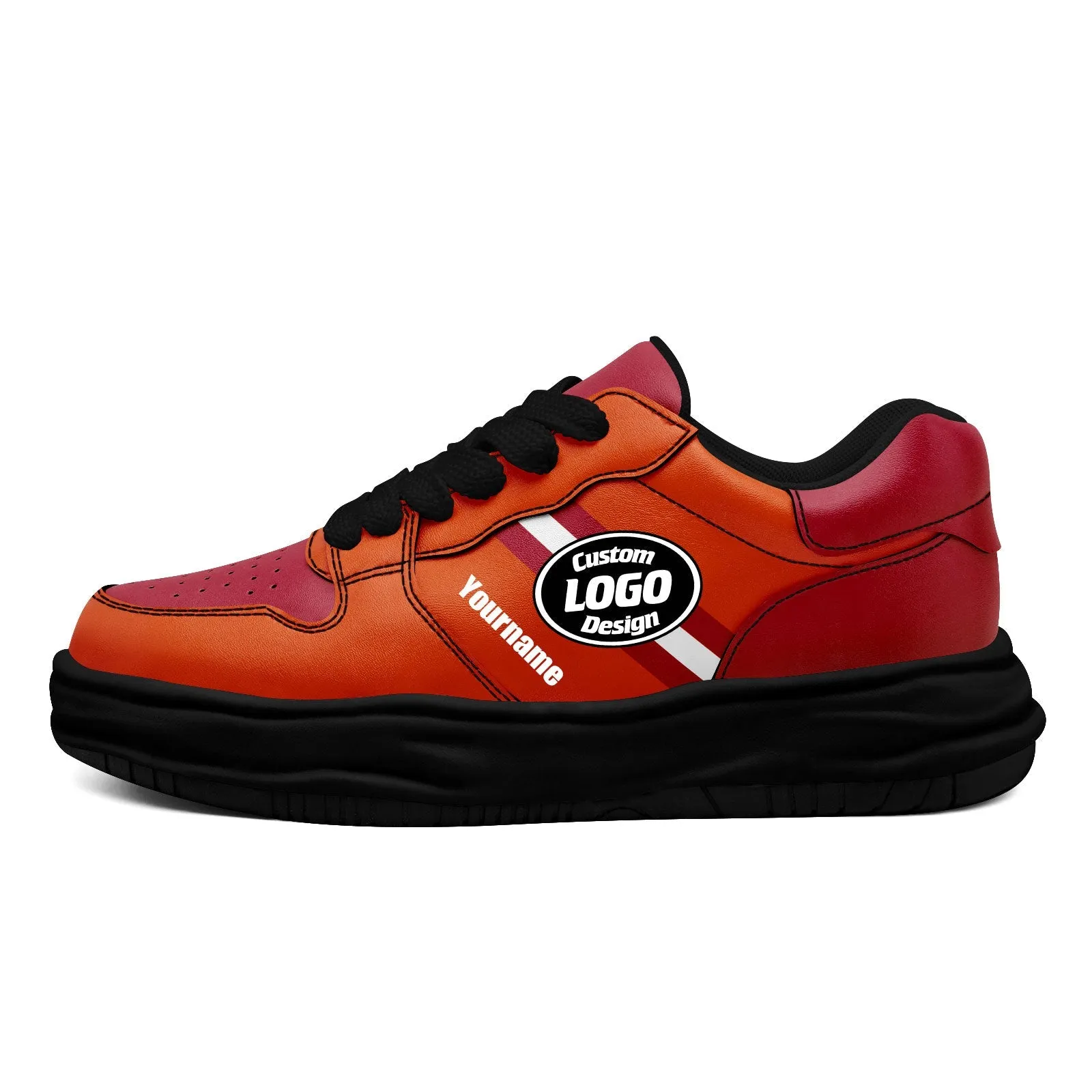 Corporate Gifts,Custom Red Orange Tampa Bay Shoes Personalized Sneaker FN032-D020389-29