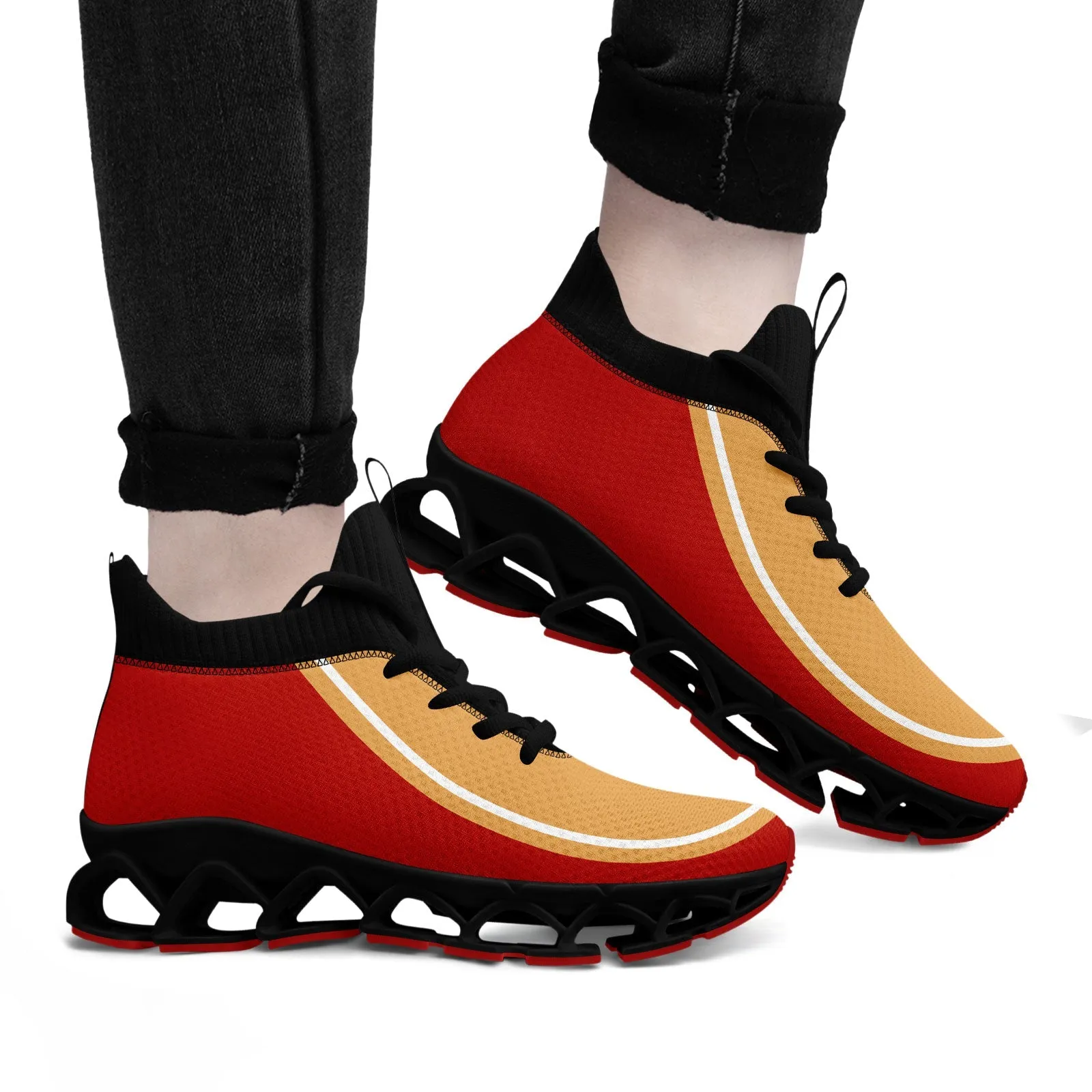 Corporate Gifts,Custom Red Yellow Maxsoul Shoes Personalized Sneaker FN030XD-D020388-11