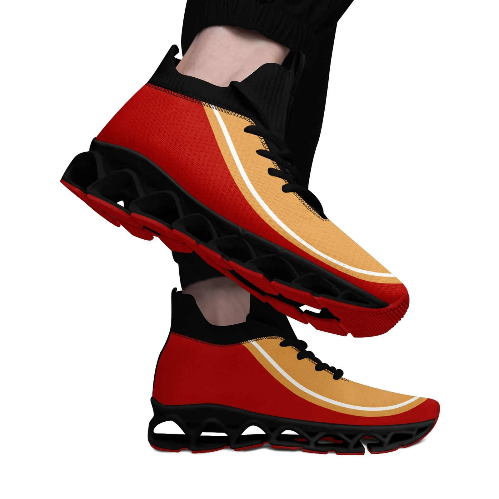 Corporate Gifts,Custom Red Yellow Maxsoul Shoes Personalized Sneaker FN030XD-D020388-11