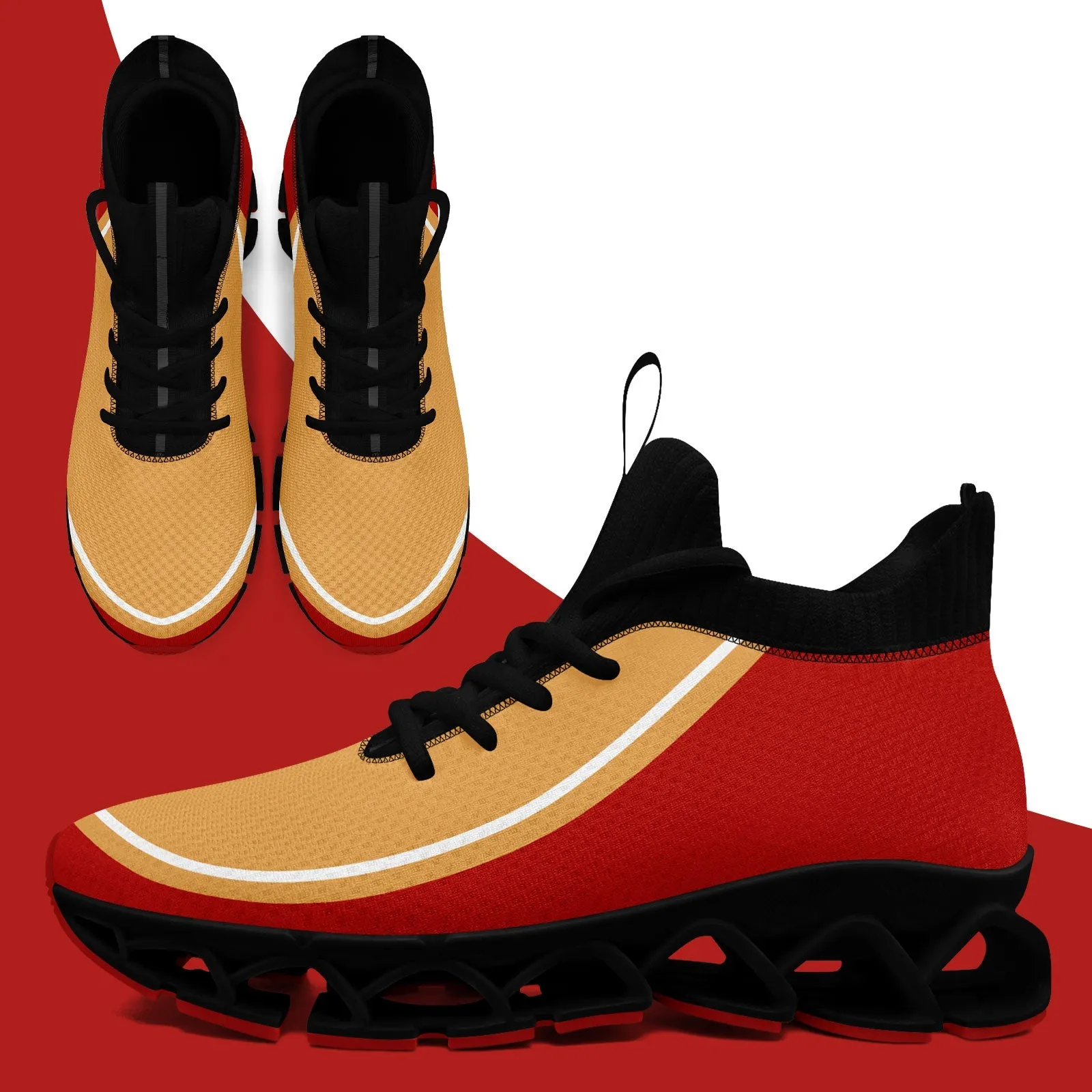 Corporate Gifts,Custom Red Yellow Maxsoul Shoes Personalized Sneaker FN030XD-D020388-11