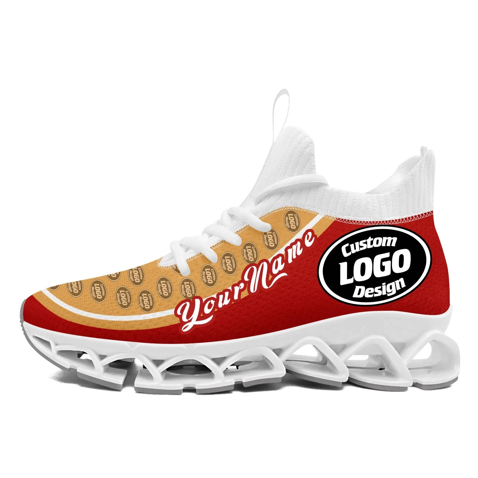 Corporate Gifts,Custom Red Yellow Maxsoul Shoes Personalized Sneaker FN030XD-D020388-11