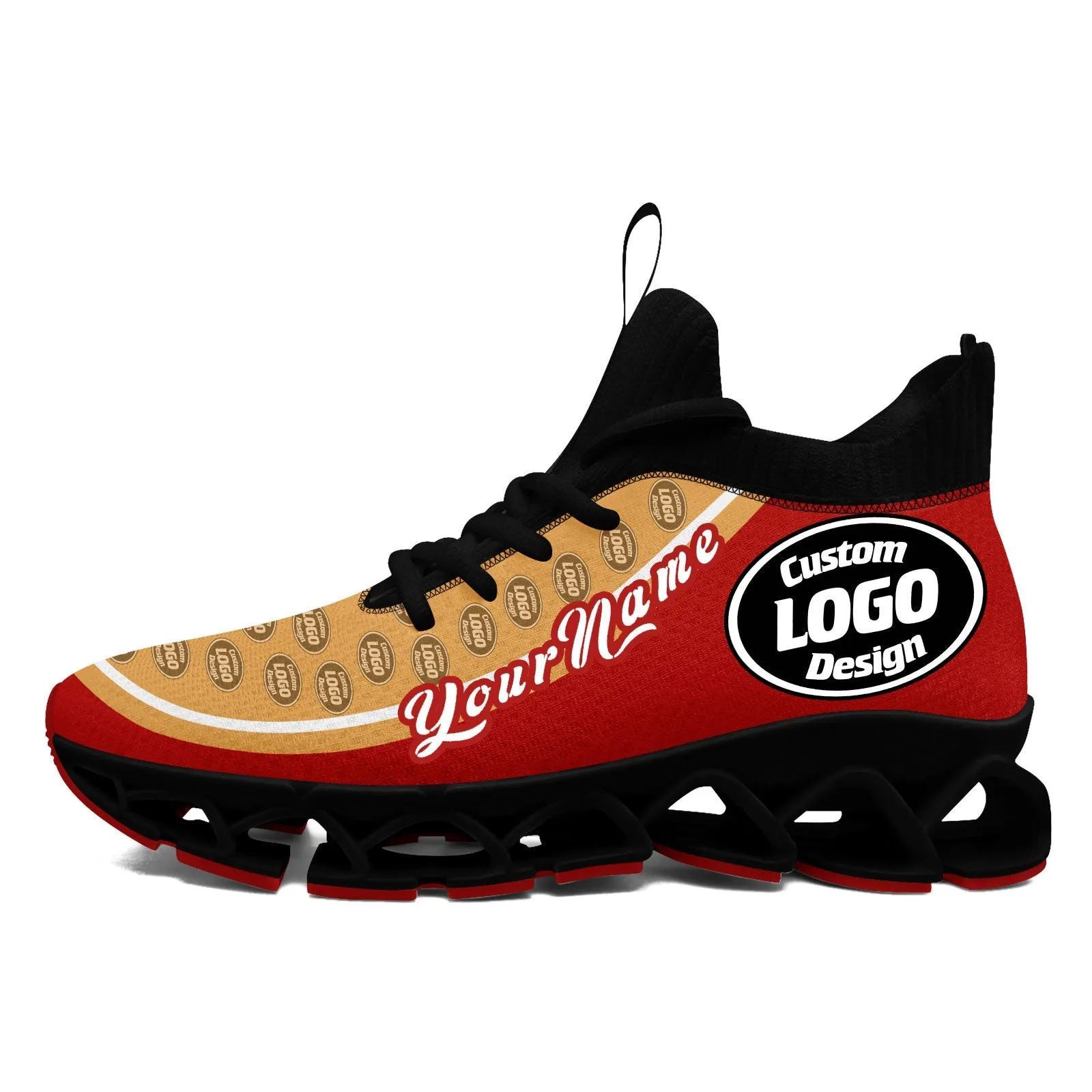Corporate Gifts,Custom Red Yellow Maxsoul Shoes Personalized Sneaker FN030XD-D020388-11