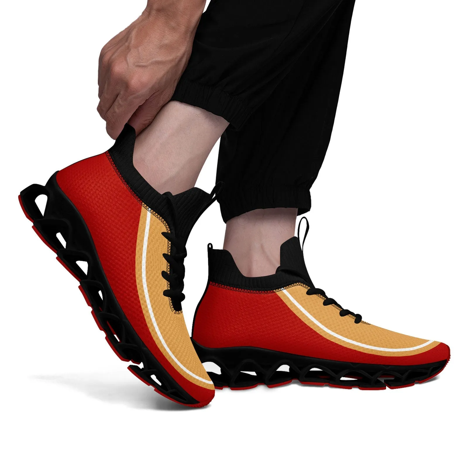 Corporate Gifts,Custom Red Yellow Maxsoul Shoes Personalized Sneaker FN030XD-D020388-11