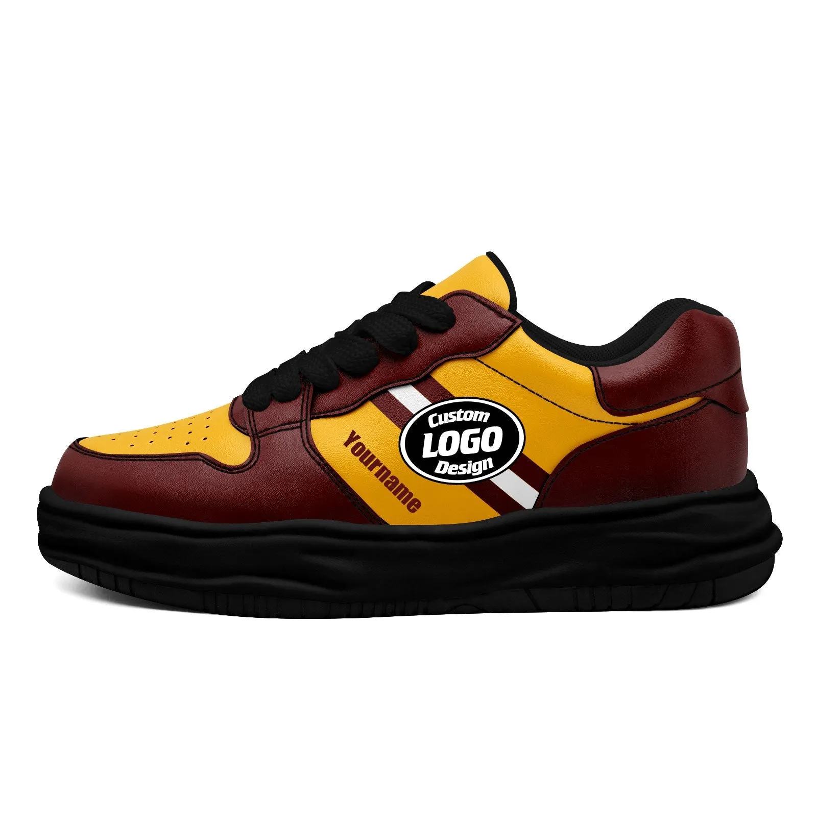 Corporate Gifts,Custom Red Yellow Washington Shoes Personalized Sneaker FN032-D020389-31