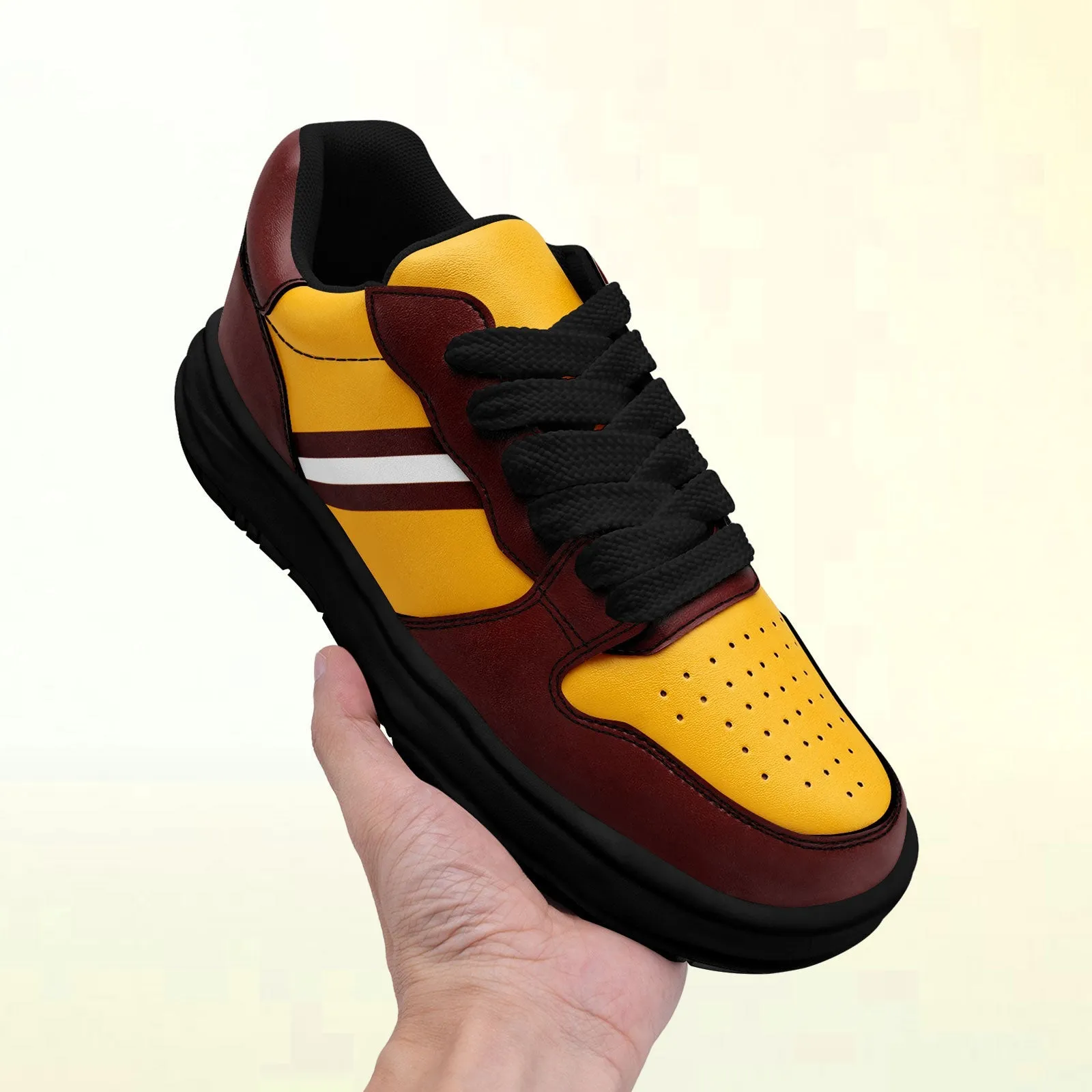 Corporate Gifts,Custom Red Yellow Washington Shoes Personalized Sneaker FN032-D020389-31