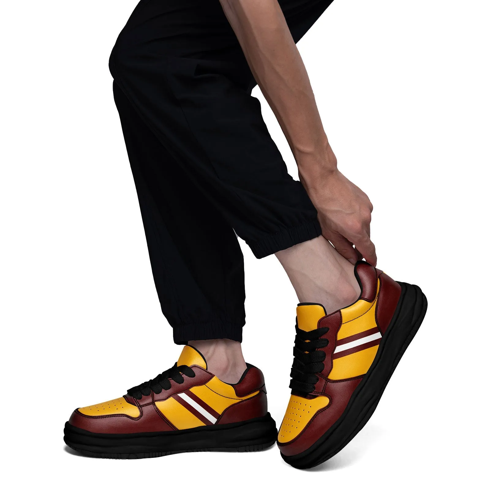 Corporate Gifts,Custom Red Yellow Washington Shoes Personalized Sneaker FN032-D020389-31