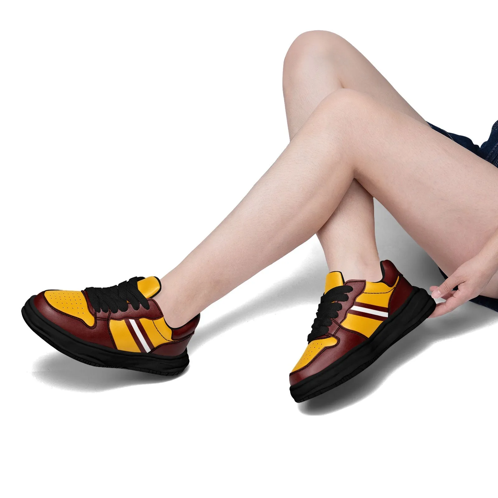 Corporate Gifts,Custom Red Yellow Washington Shoes Personalized Sneaker FN032-D020389-31