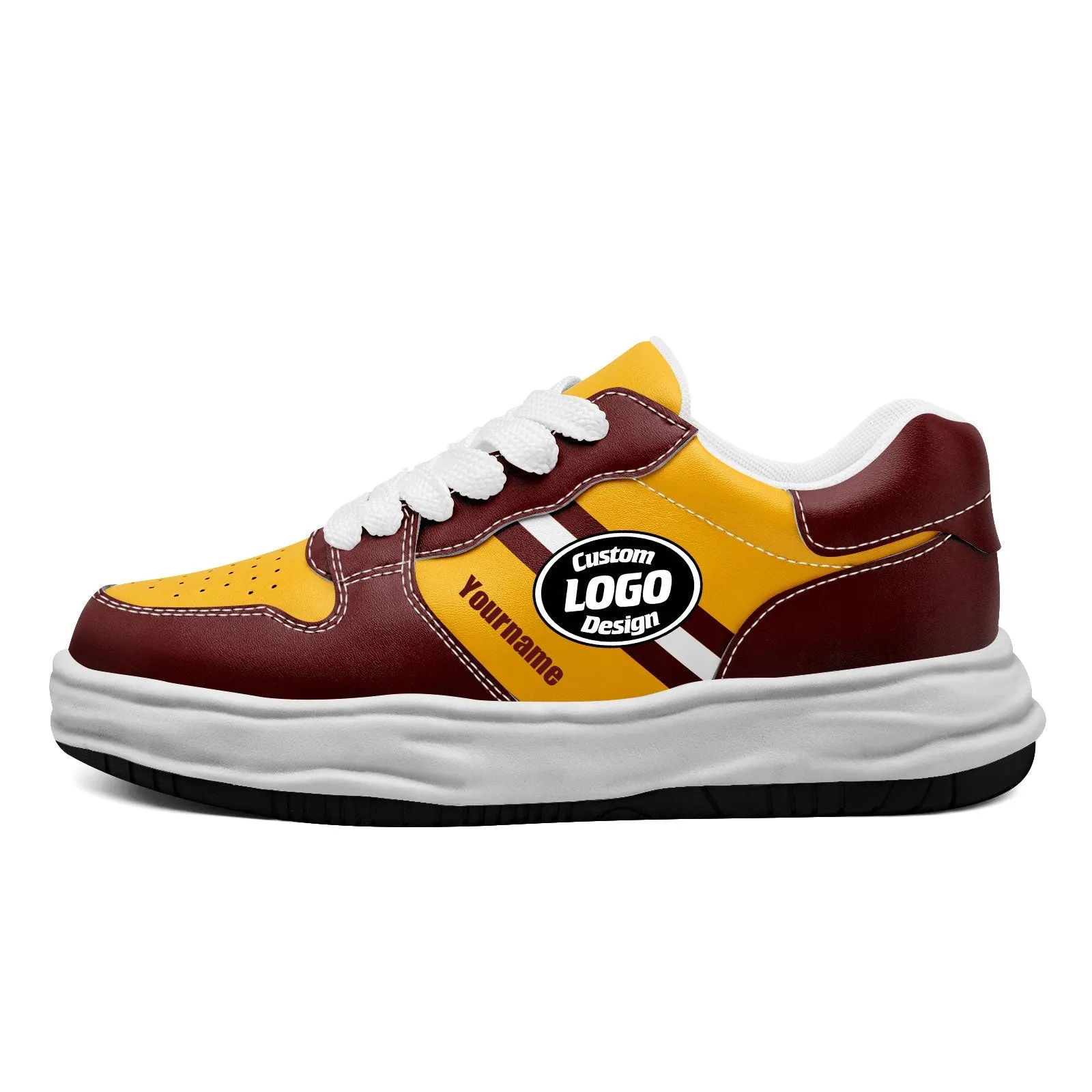 Corporate Gifts,Custom Red Yellow Washington Shoes Personalized Sneaker FN032-D020389-31