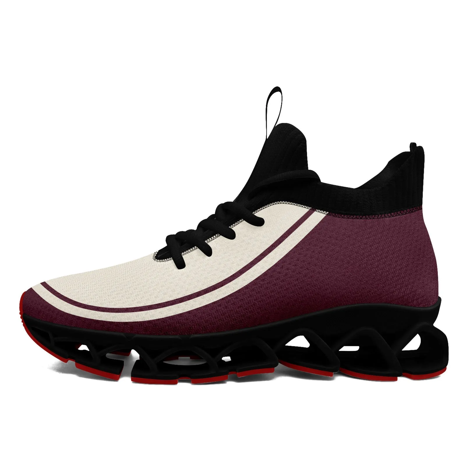 Corporate Gifts,Custom Rose Carmine Cream Maxsoul Shoes Personalized Sneaker FN030XD-D020388-17