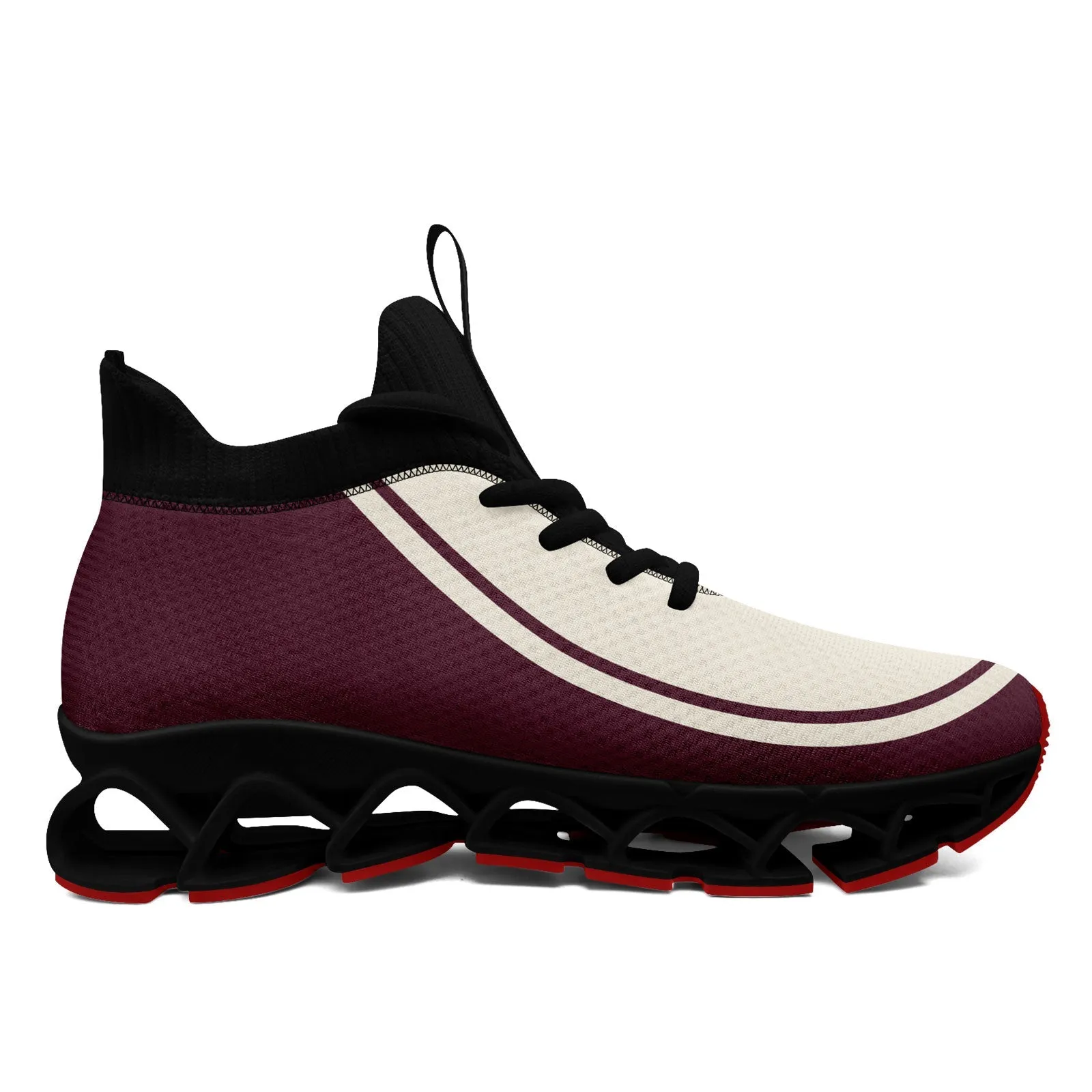 Corporate Gifts,Custom Rose Carmine Cream Maxsoul Shoes Personalized Sneaker FN030XD-D020388-17
