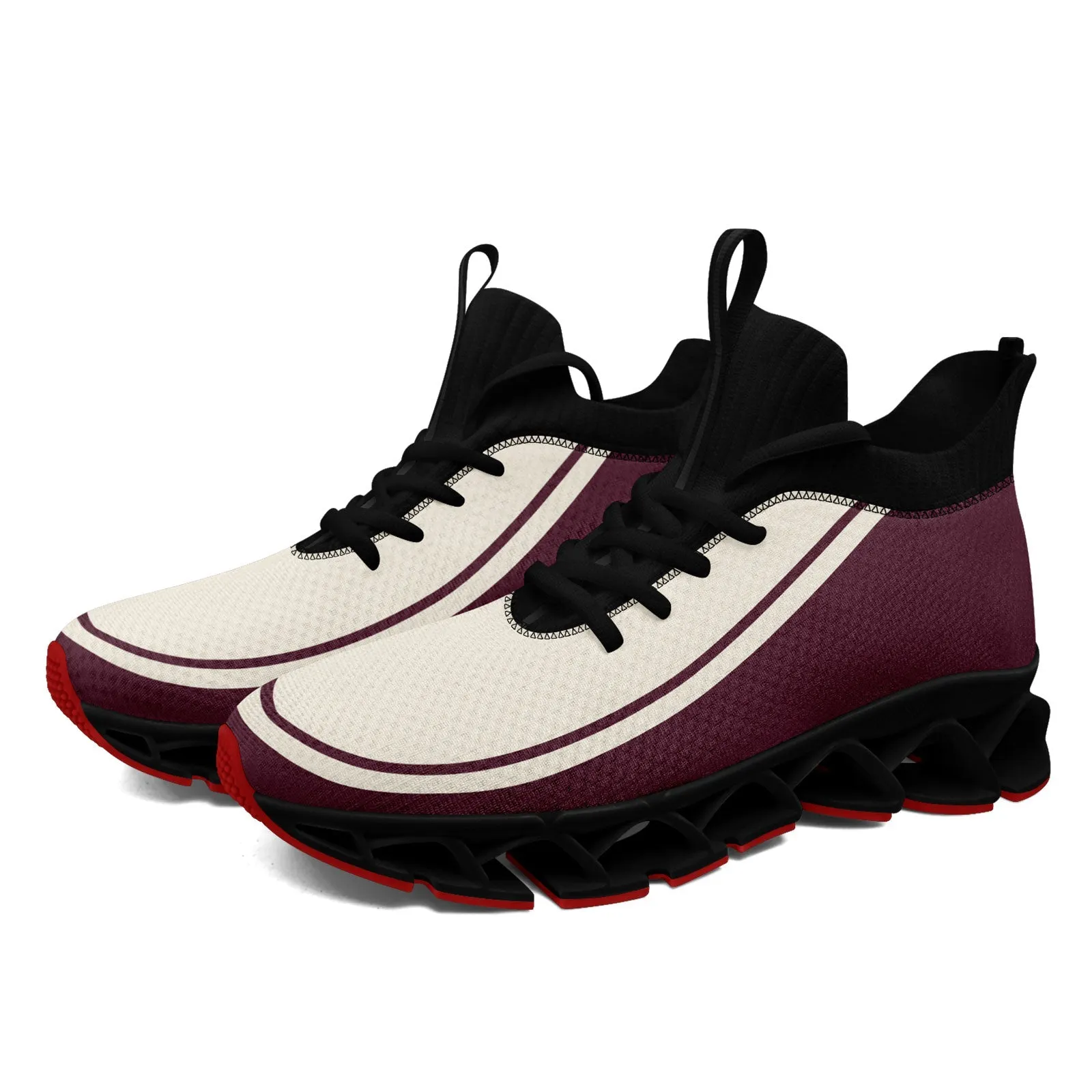 Corporate Gifts,Custom Rose Carmine Cream Maxsoul Shoes Personalized Sneaker FN030XD-D020388-17