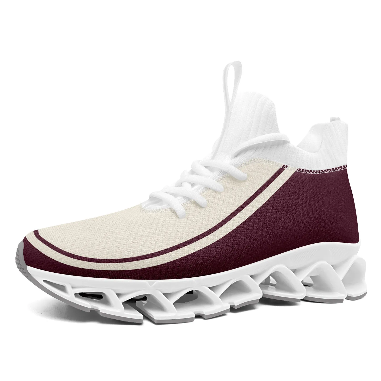 Corporate Gifts,Custom Rose Carmine Cream Maxsoul Shoes Personalized Sneaker FN030XD-D020388-17