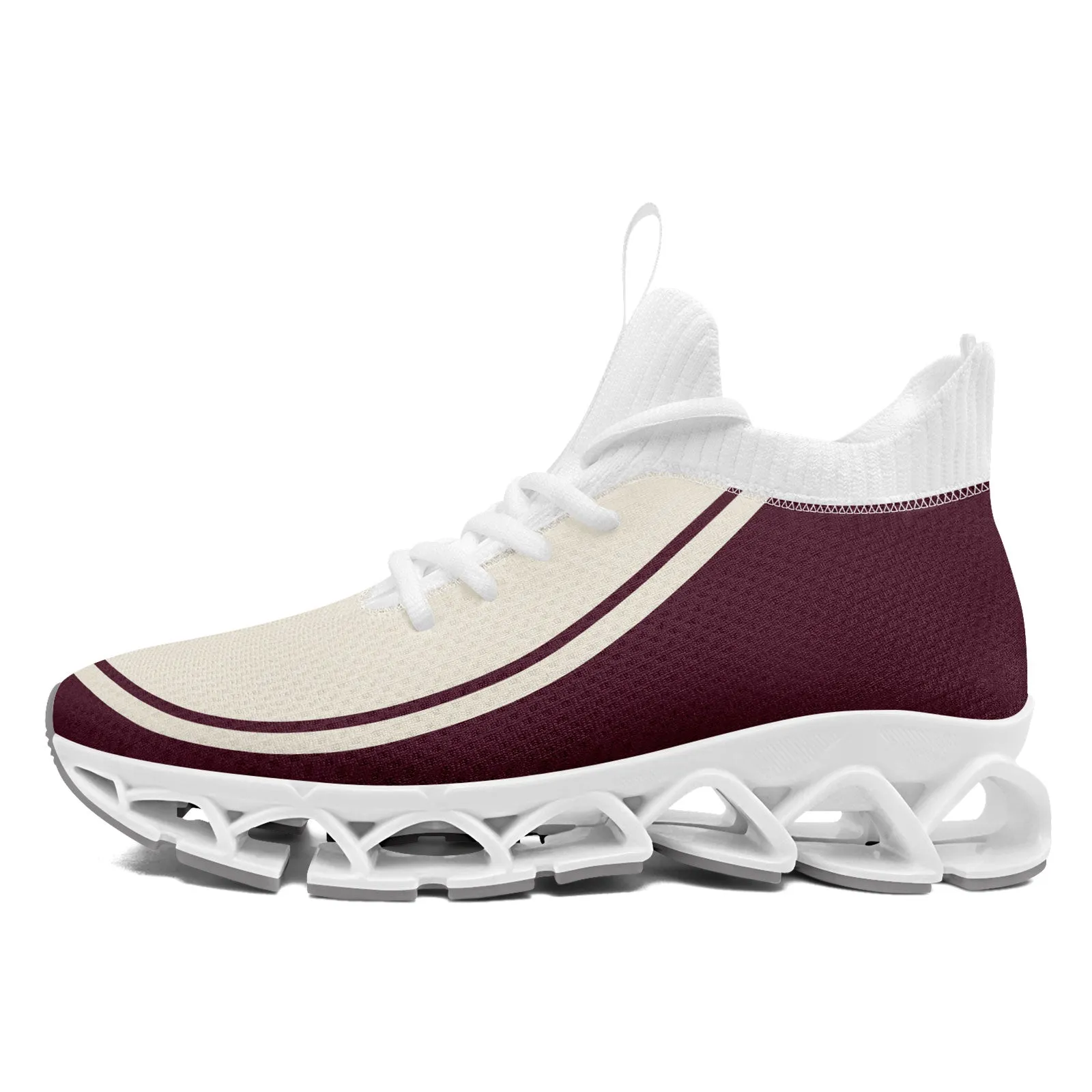 Corporate Gifts,Custom Rose Carmine Cream Maxsoul Shoes Personalized Sneaker FN030XD-D020388-17