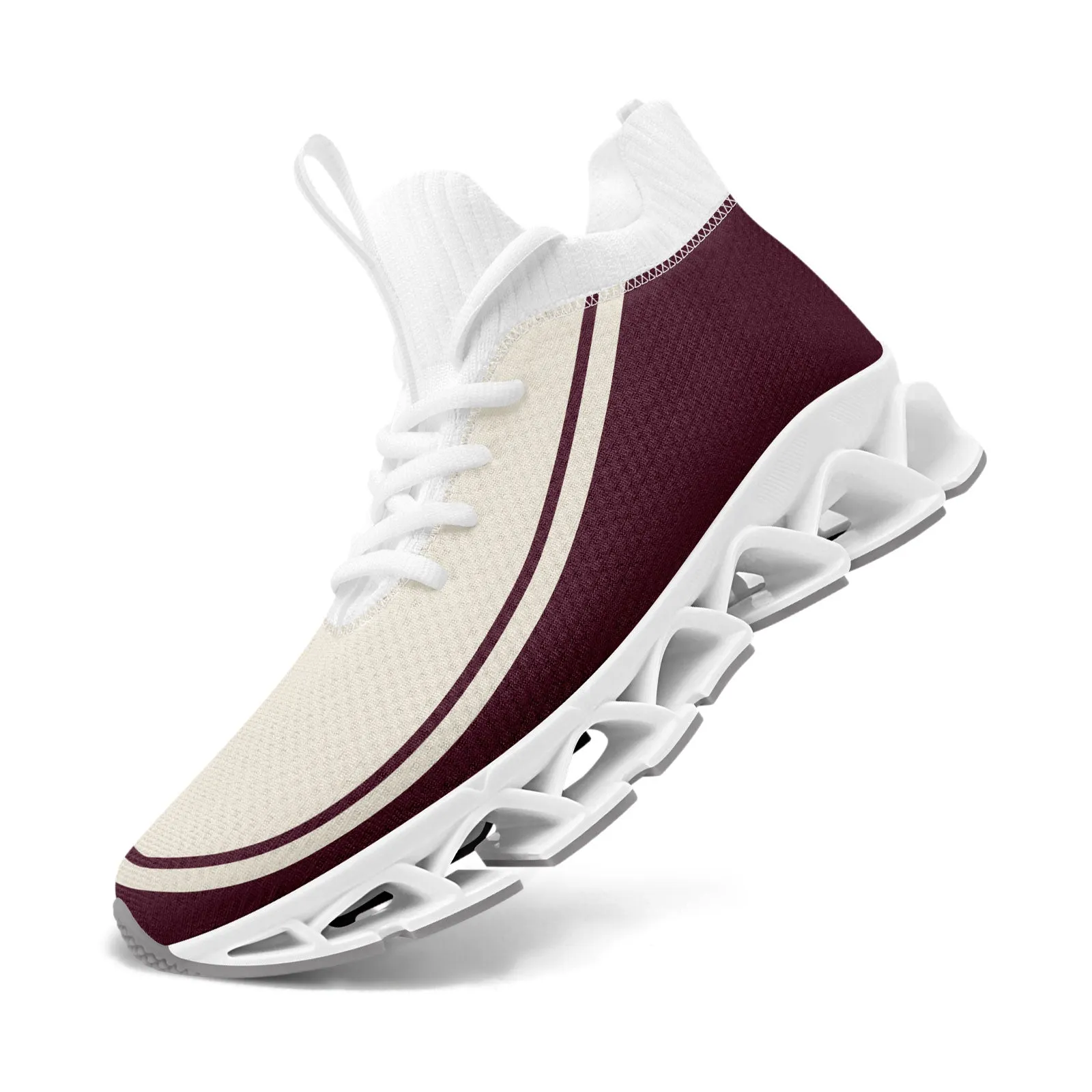 Corporate Gifts,Custom Rose Carmine Cream Maxsoul Shoes Personalized Sneaker FN030XD-D020388-17