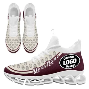Corporate Gifts,Custom Rose Carmine Cream Maxsoul Shoes Personalized Sneaker FN030XD-D020388-17