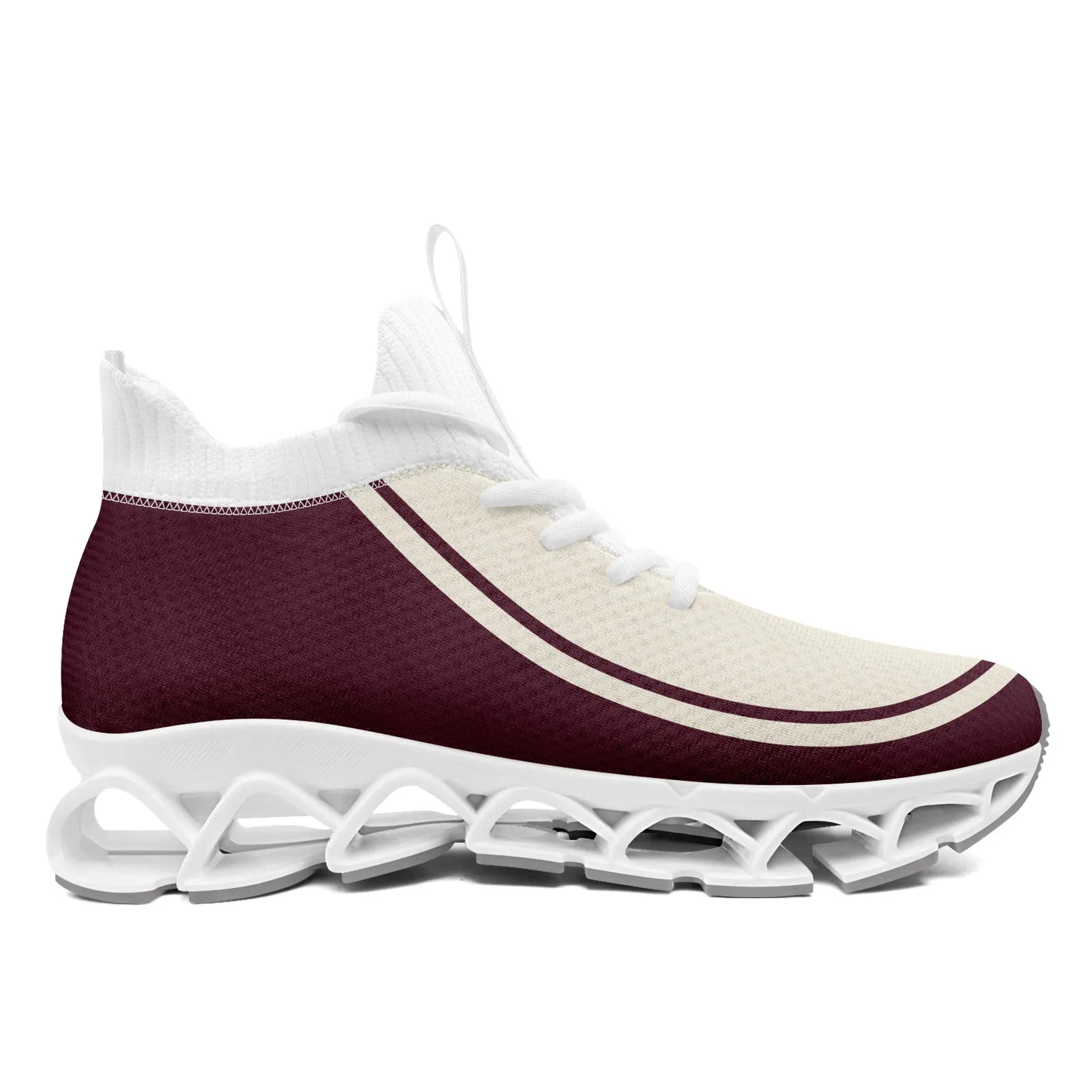 Corporate Gifts,Custom Rose Carmine Cream Maxsoul Shoes Personalized Sneaker FN030XD-D020388-17