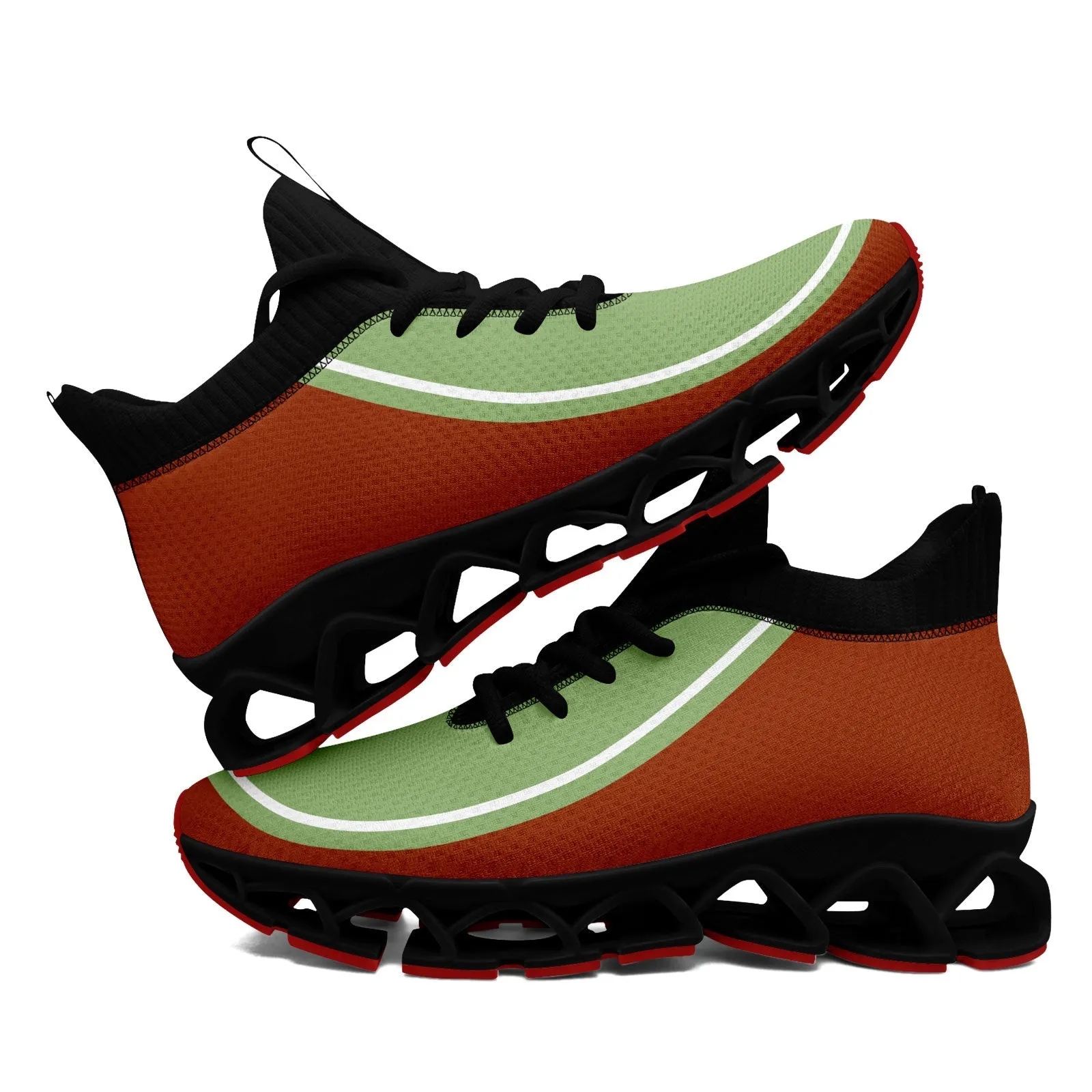 Corporate Gifts,Custom Rust Red Green Maxsoul Shoes Personalized Sneaker FN030XD-D020388-23