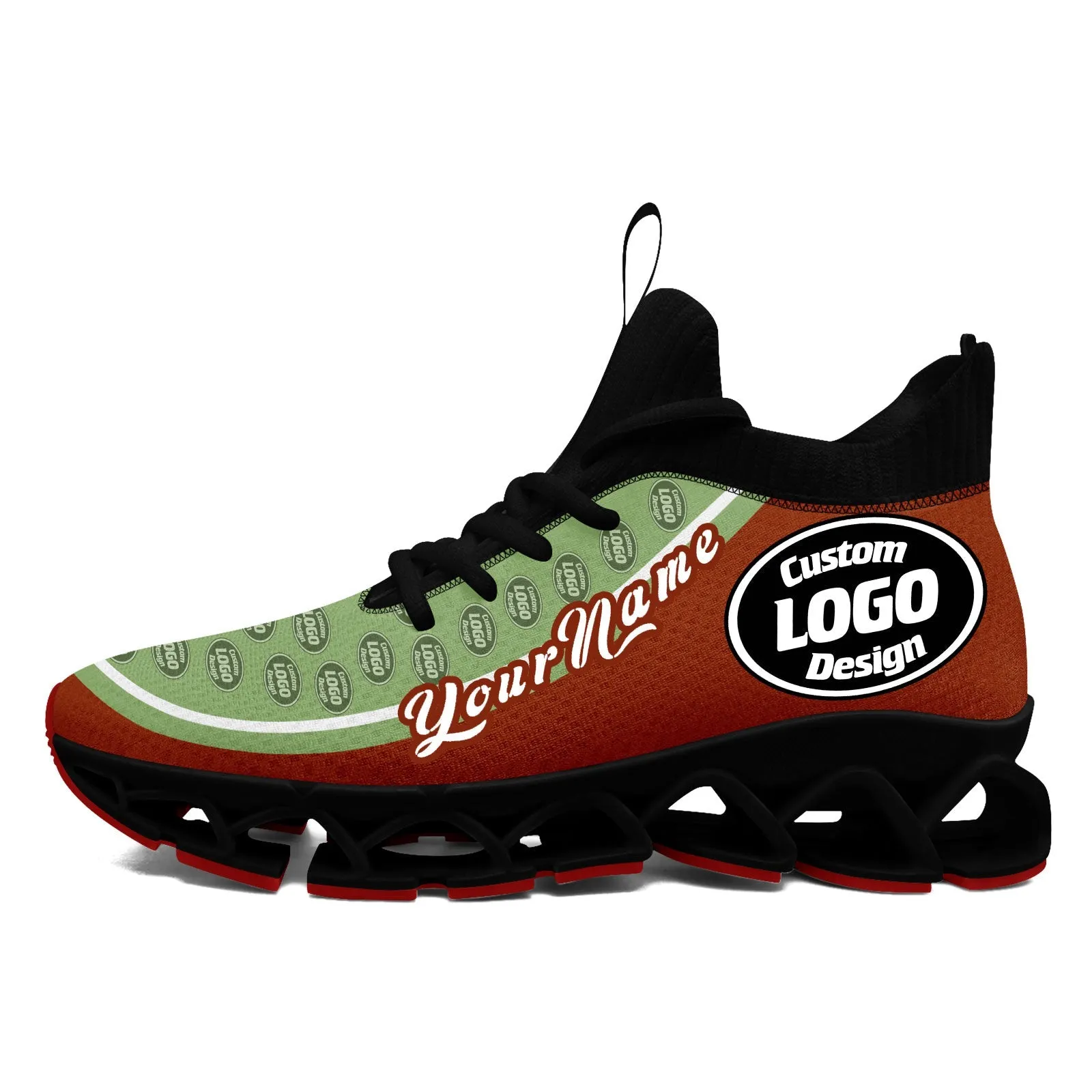 Corporate Gifts,Custom Rust Red Green Maxsoul Shoes Personalized Sneaker FN030XD-D020388-23