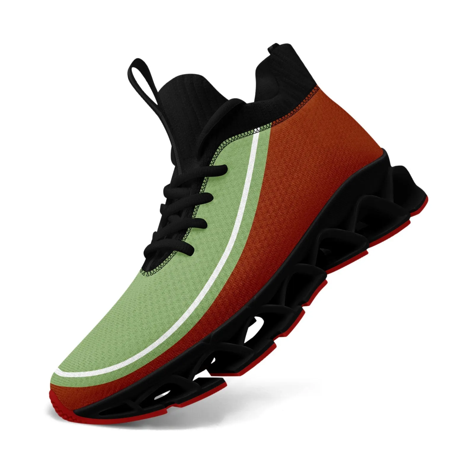 Corporate Gifts,Custom Rust Red Green Maxsoul Shoes Personalized Sneaker FN030XD-D020388-23