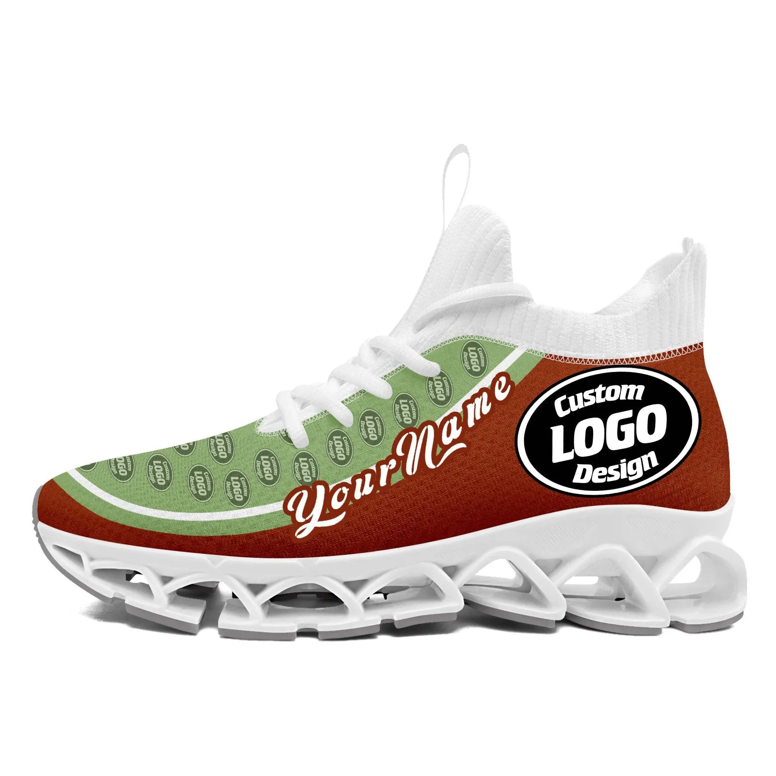 Corporate Gifts,Custom Rust Red Green Maxsoul Shoes Personalized Sneaker FN030XD-D020388-23