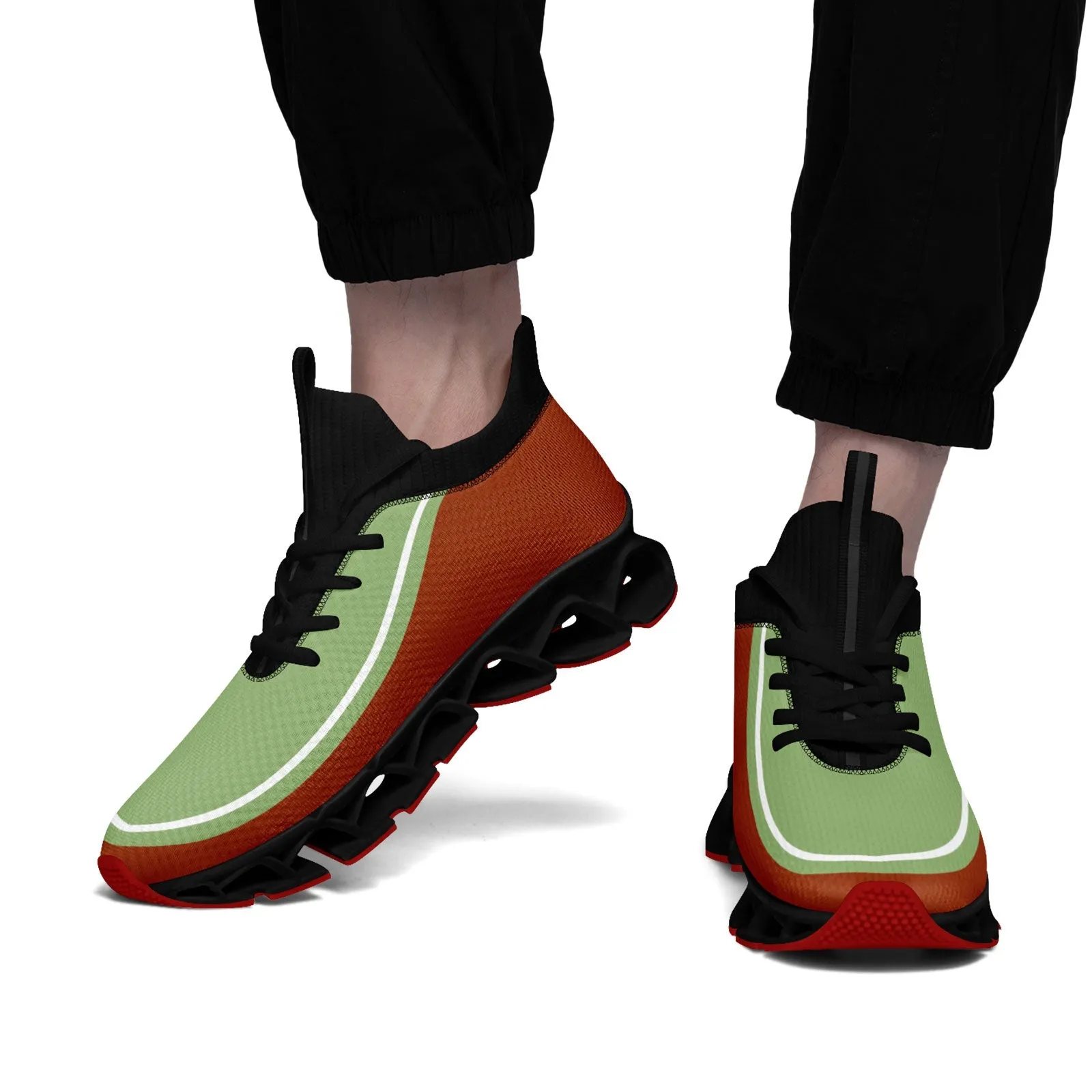 Corporate Gifts,Custom Rust Red Green Maxsoul Shoes Personalized Sneaker FN030XD-D020388-23