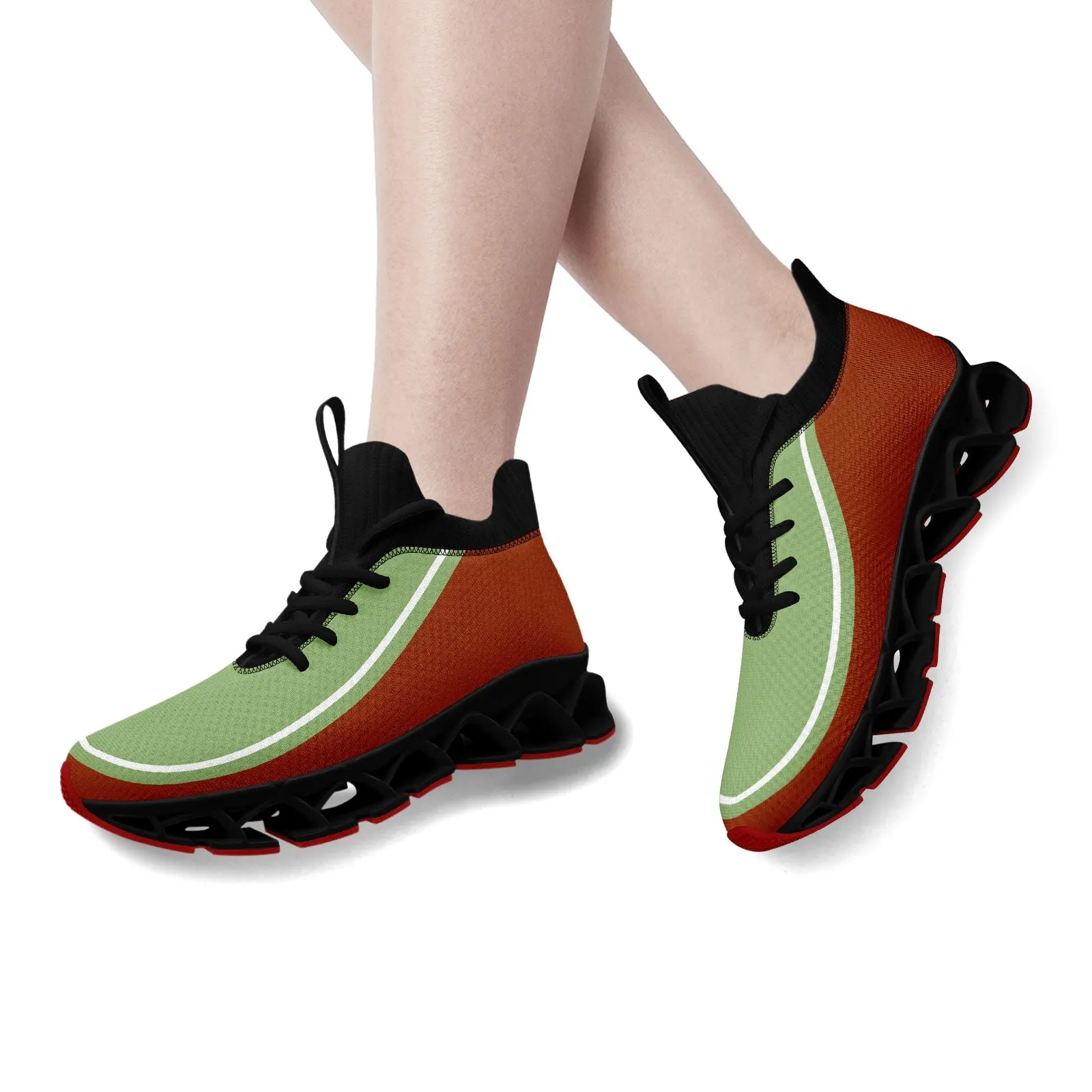 Corporate Gifts,Custom Rust Red Green Maxsoul Shoes Personalized Sneaker FN030XD-D020388-23