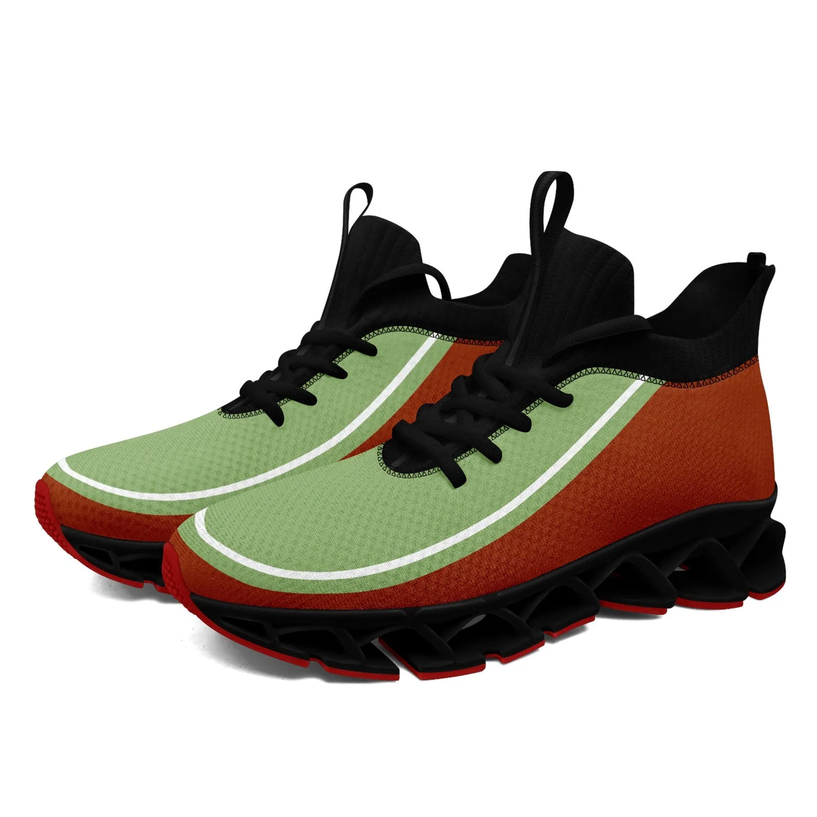 Corporate Gifts,Custom Rust Red Green Maxsoul Shoes Personalized Sneaker FN030XD-D020388-23