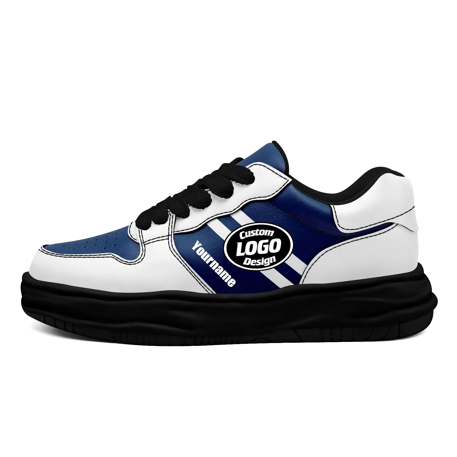 Corporate Gifts,Custom White Blue Indianapolis Shoes Personalized Sneaker FN032-D020389-14