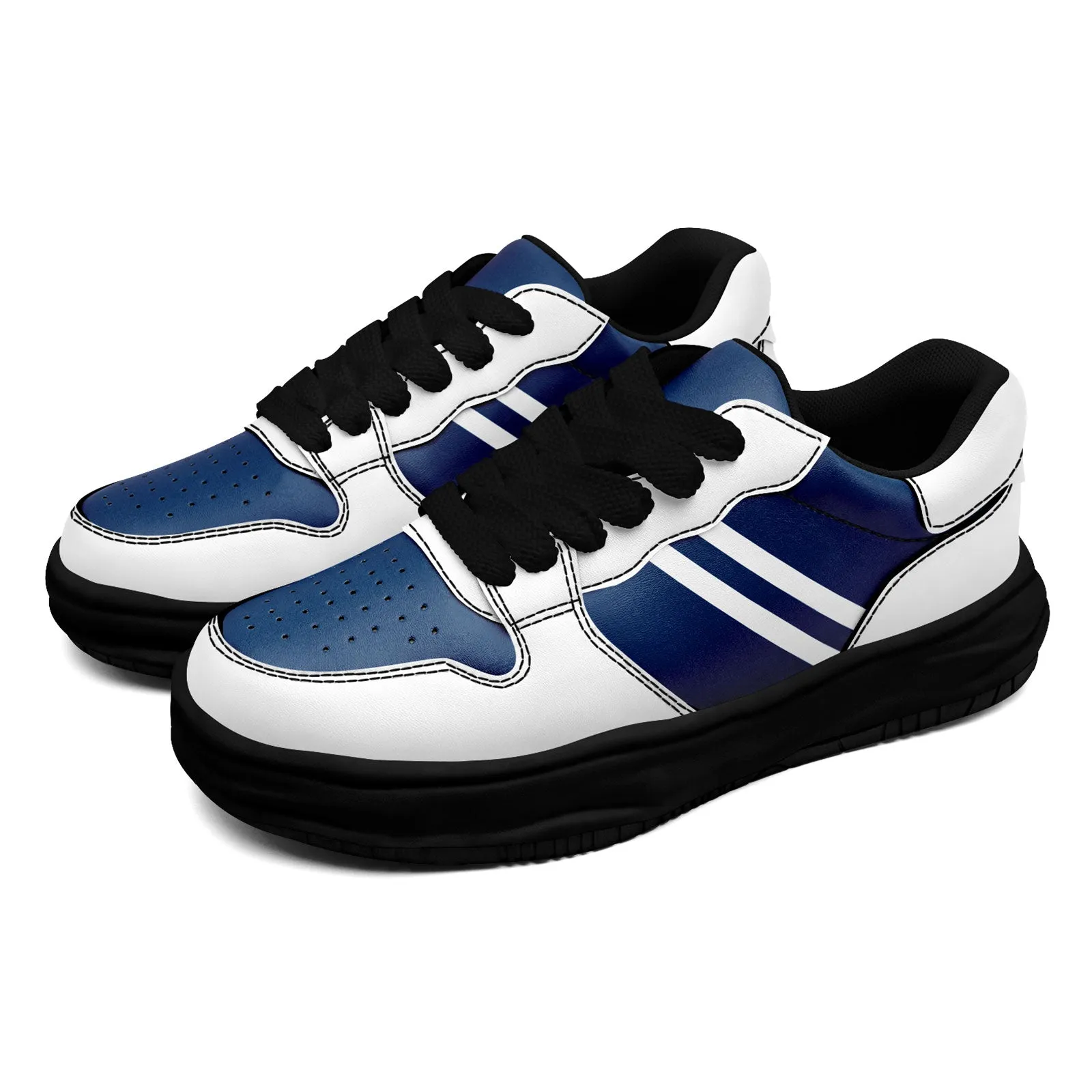 Corporate Gifts,Custom White Blue Indianapolis Shoes Personalized Sneaker FN032-D020389-14