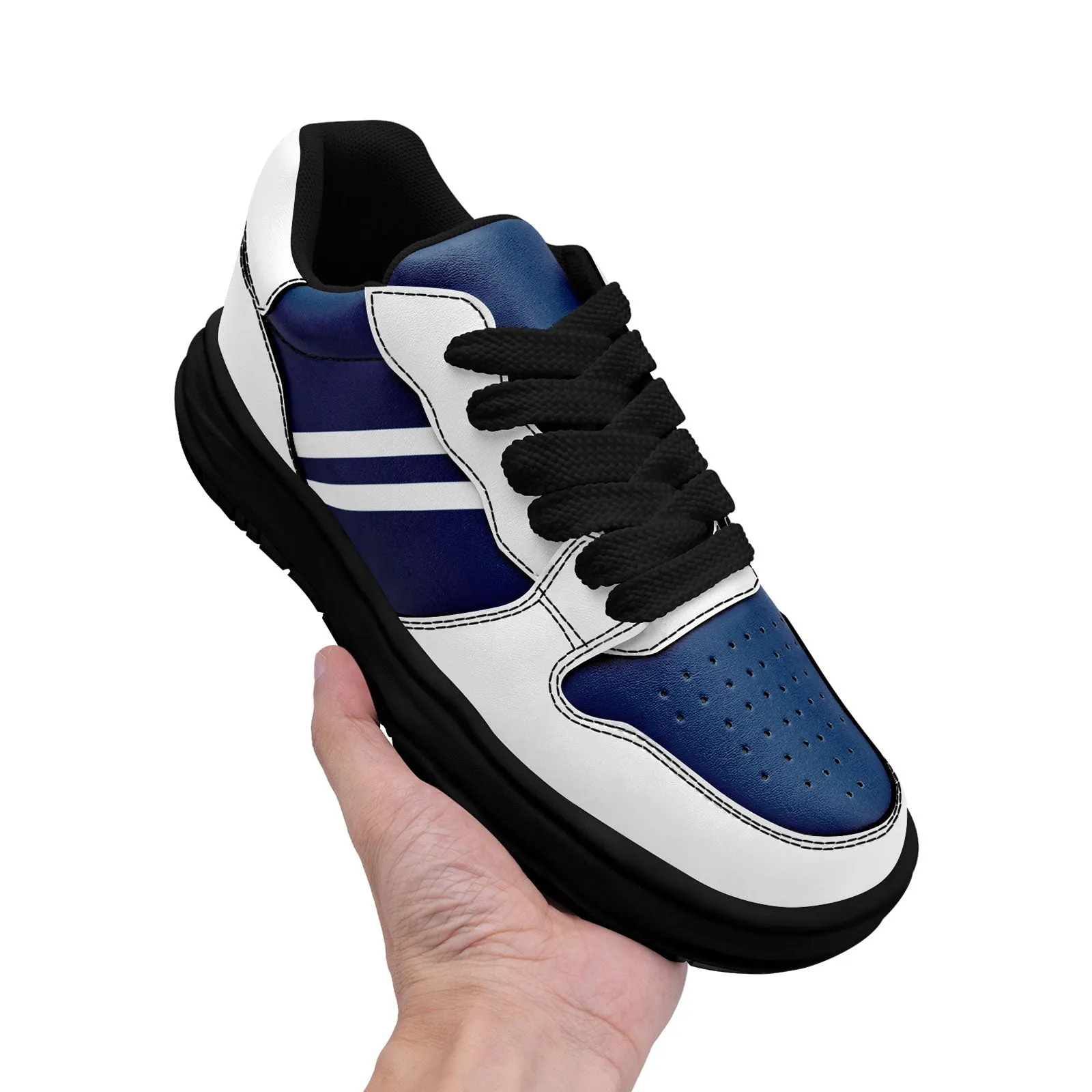 Corporate Gifts,Custom White Blue Indianapolis Shoes Personalized Sneaker FN032-D020389-14
