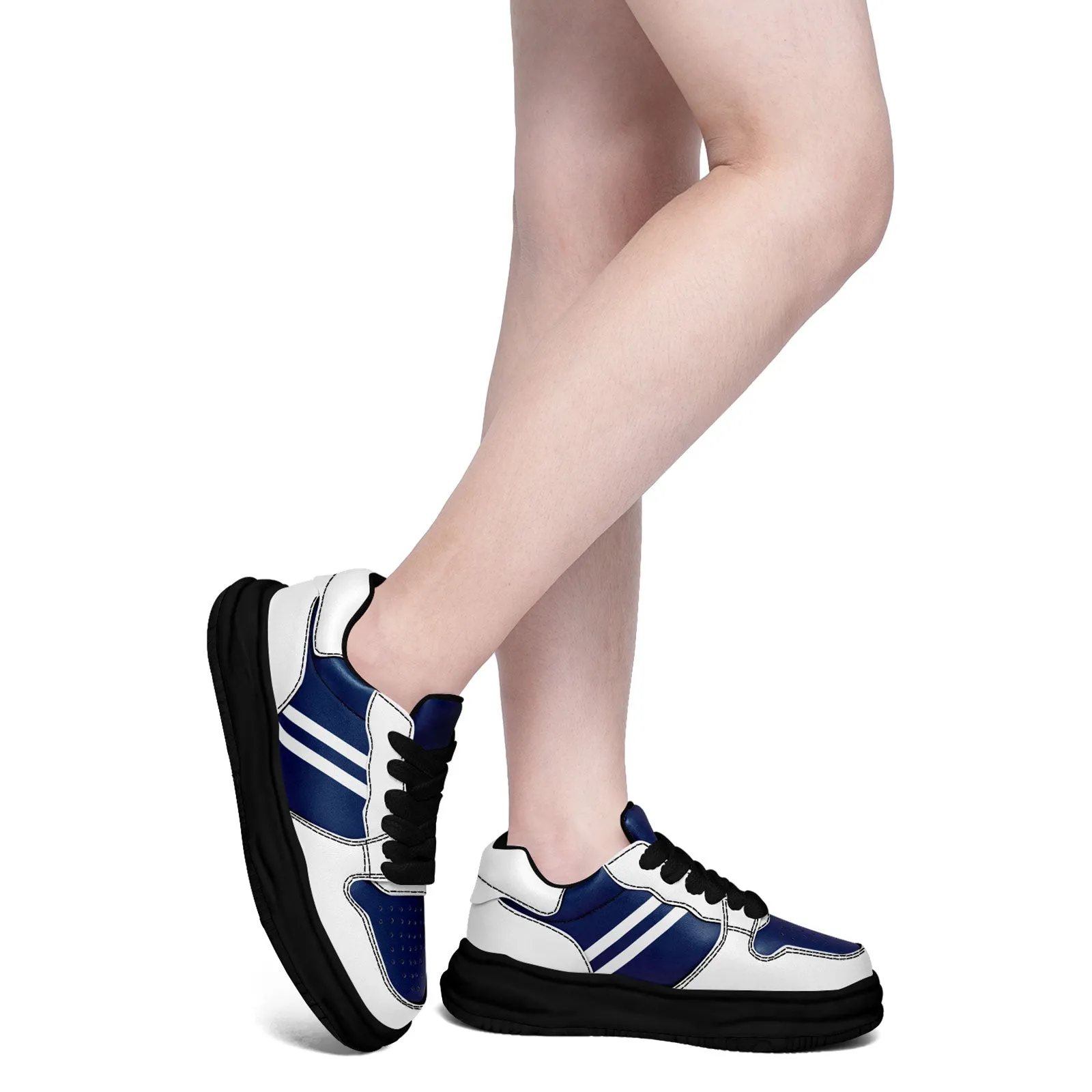 Corporate Gifts,Custom White Blue Indianapolis Shoes Personalized Sneaker FN032-D020389-14