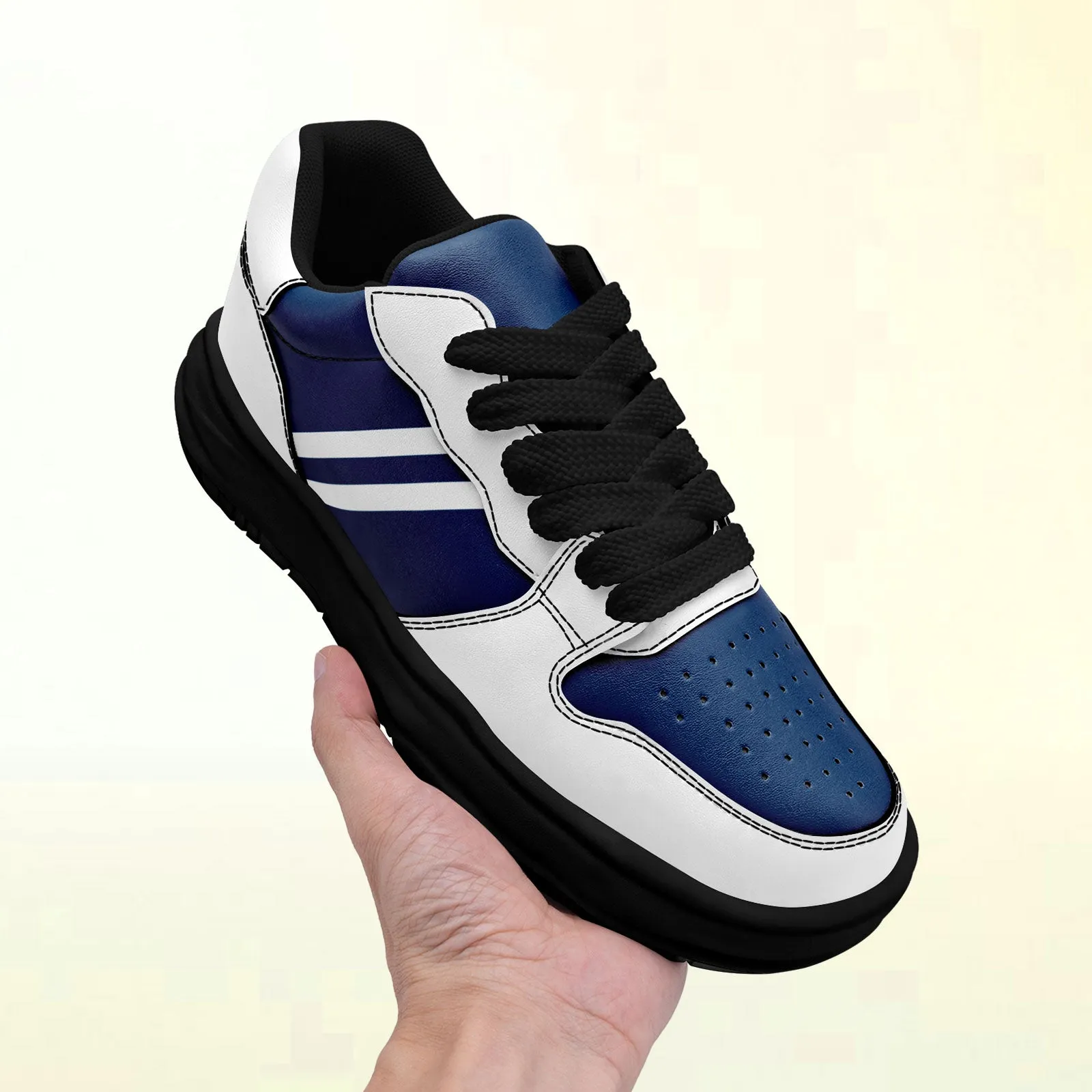 Corporate Gifts,Custom White Blue Indianapolis Shoes Personalized Sneaker FN032-D020389-14