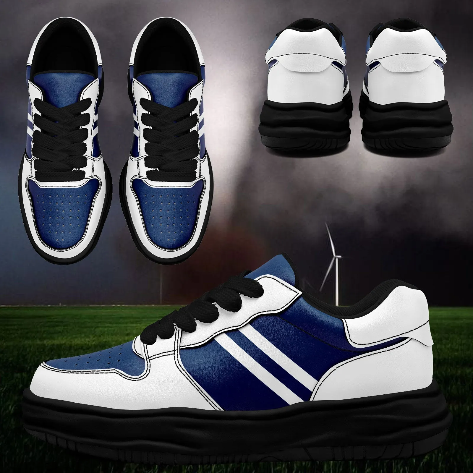Corporate Gifts,Custom White Blue Indianapolis Shoes Personalized Sneaker FN032-D020389-14