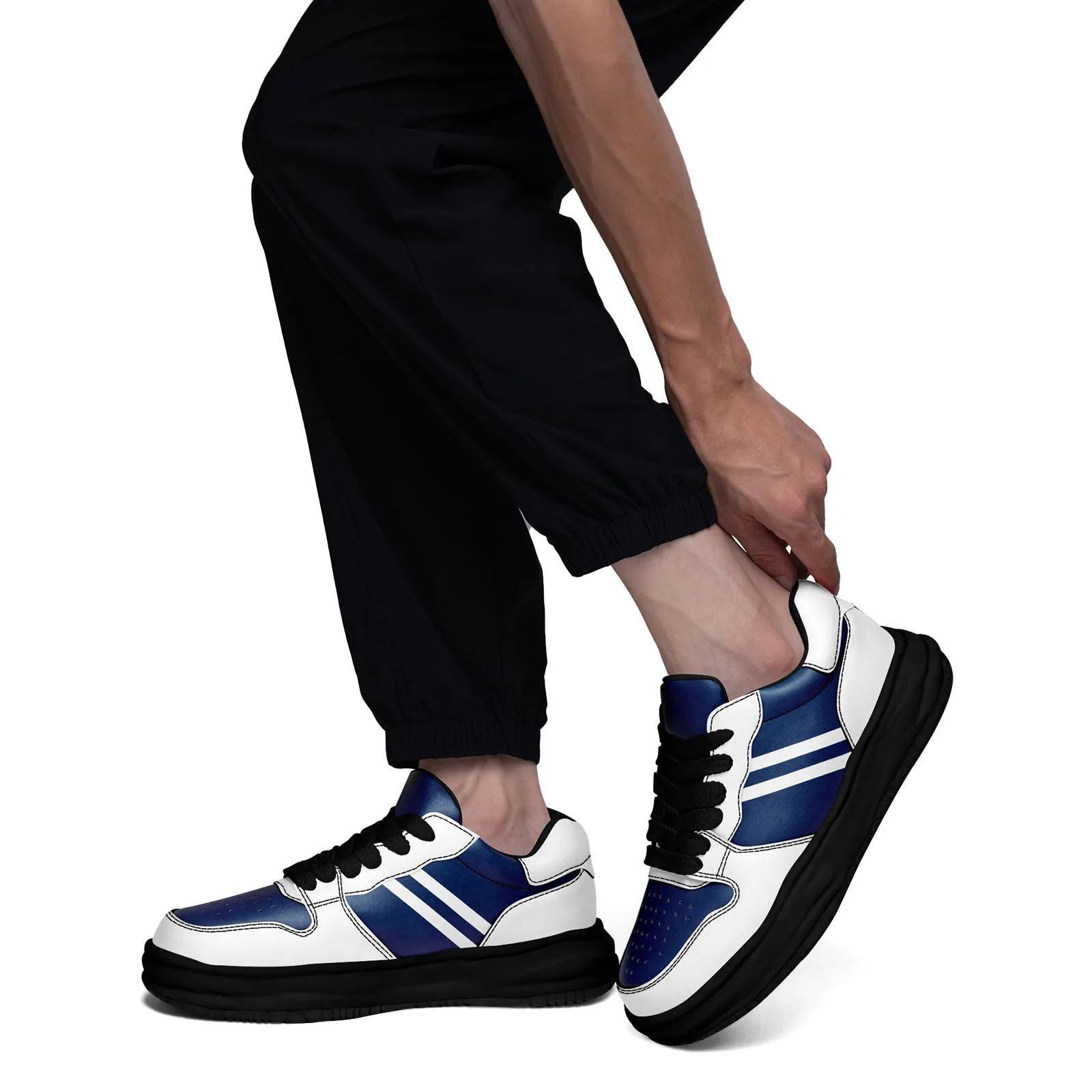 Corporate Gifts,Custom White Blue Indianapolis Shoes Personalized Sneaker FN032-D020389-14