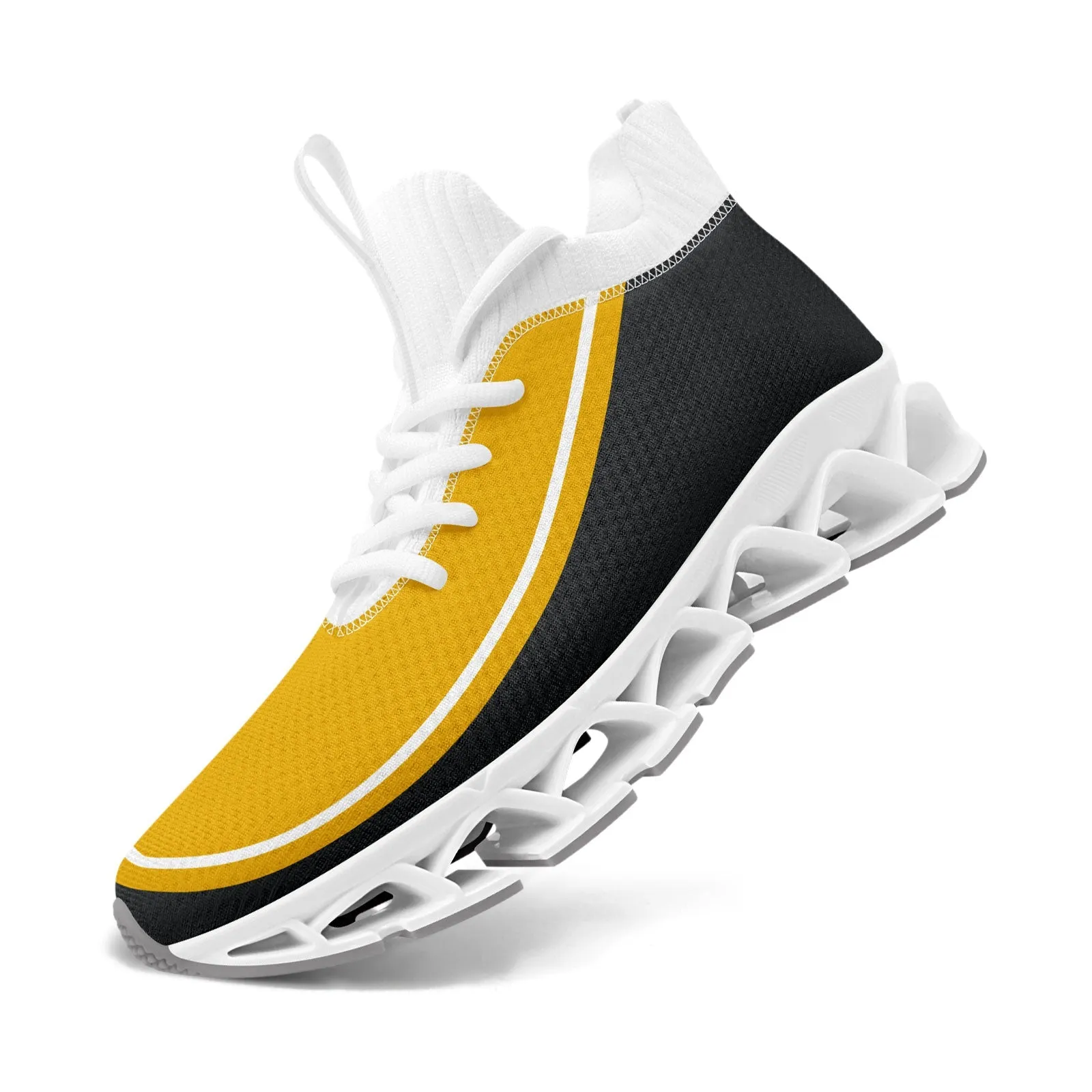 Corporate Gifts,Custom Yellow Dark Gray Maxsoul Shoes Personalized Sneaker FN030XD-D020388-1