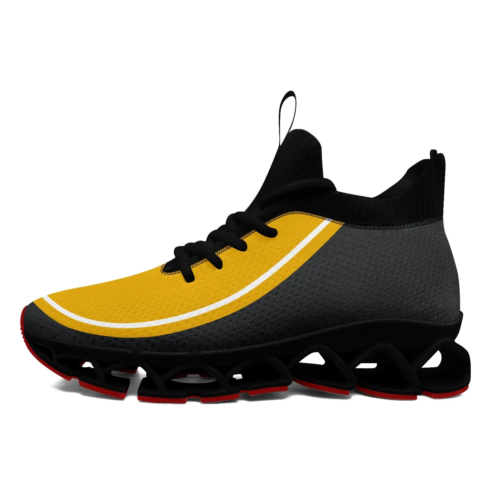 Corporate Gifts,Custom Yellow Dark Gray Maxsoul Shoes Personalized Sneaker FN030XD-D020388-1