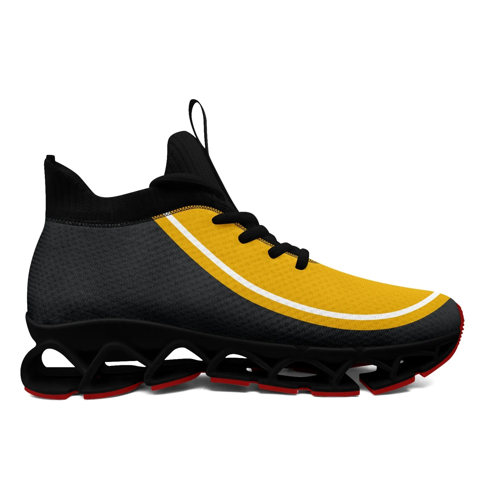 Corporate Gifts,Custom Yellow Dark Gray Maxsoul Shoes Personalized Sneaker FN030XD-D020388-1