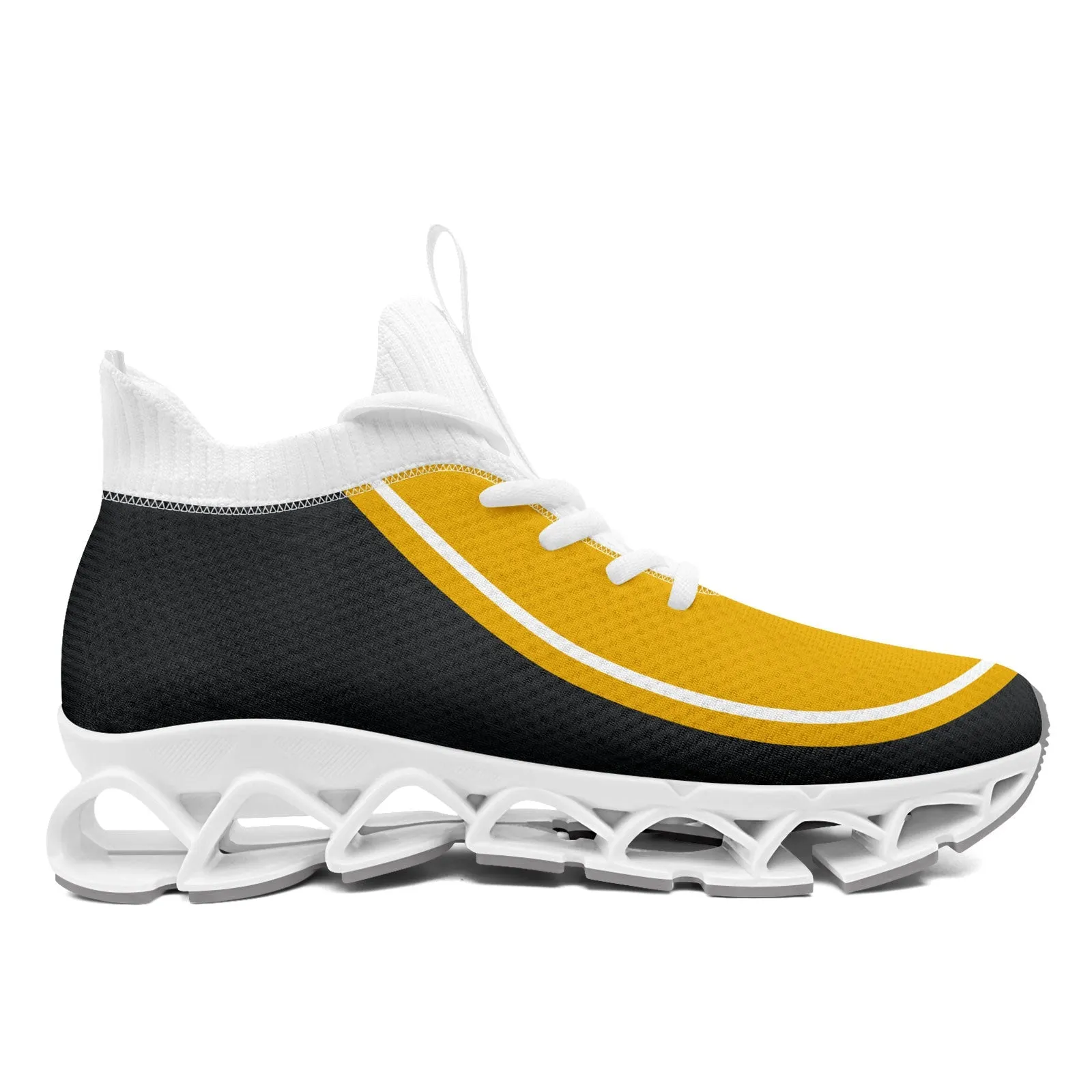 Corporate Gifts,Custom Yellow Dark Gray Maxsoul Shoes Personalized Sneaker FN030XD-D020388-1