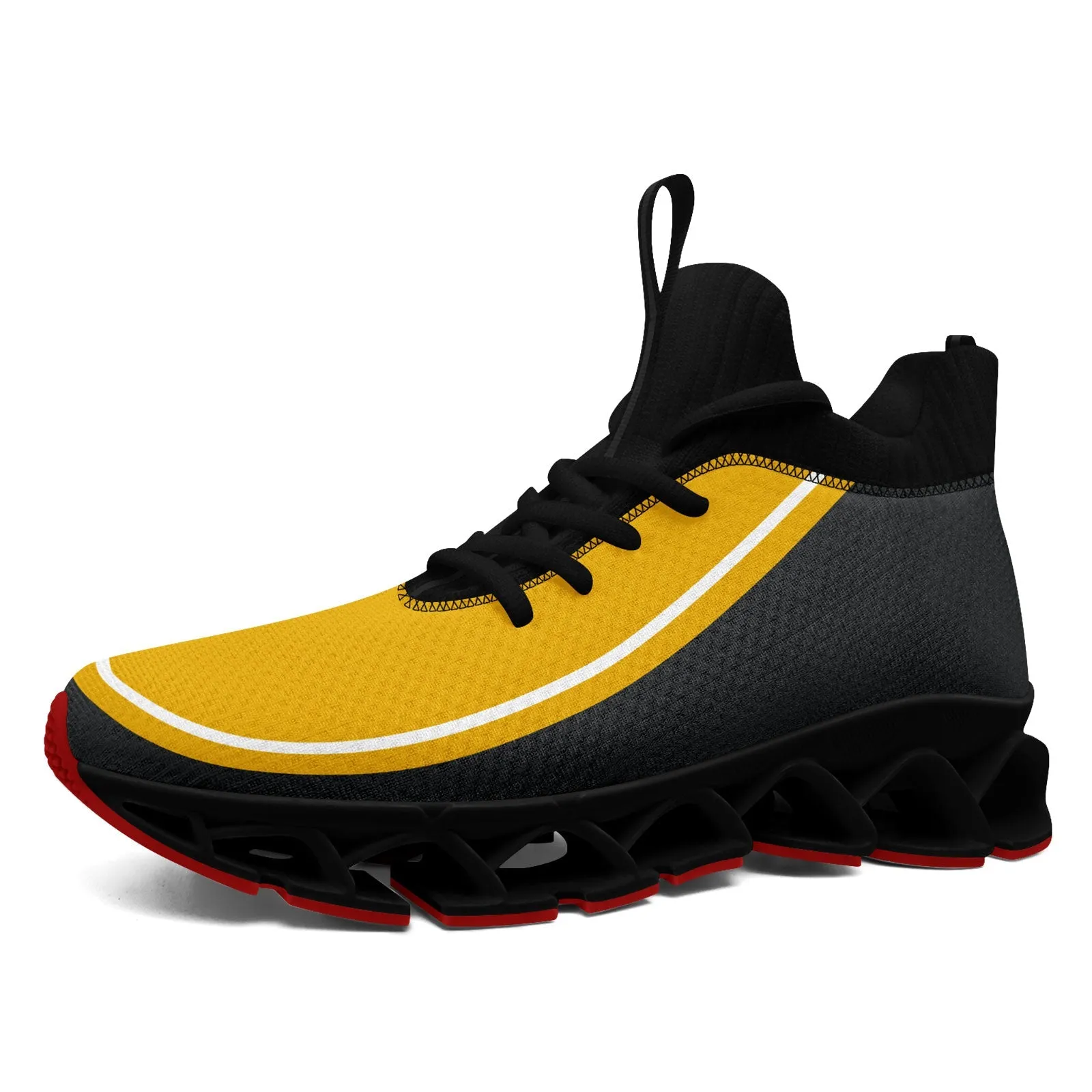 Corporate Gifts,Custom Yellow Dark Gray Maxsoul Shoes Personalized Sneaker FN030XD-D020388-1