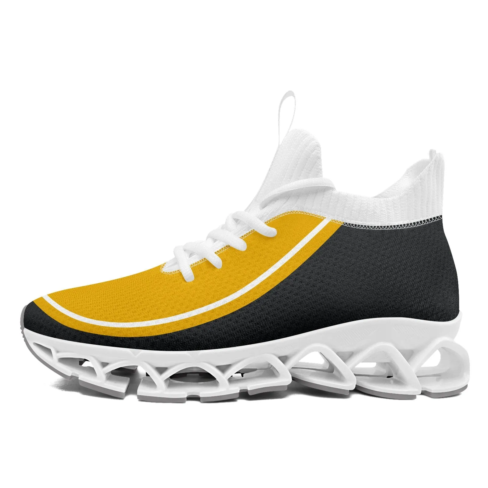 Corporate Gifts,Custom Yellow Dark Gray Maxsoul Shoes Personalized Sneaker FN030XD-D020388-1
