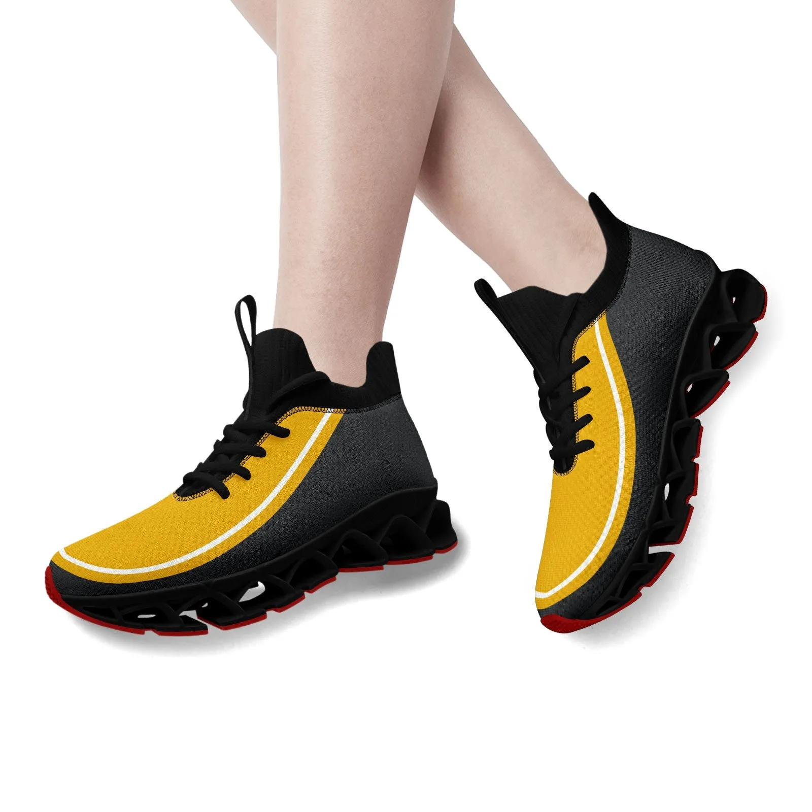 Corporate Gifts,Custom Yellow Dark Gray Maxsoul Shoes Personalized Sneaker FN030XD-D020388-1