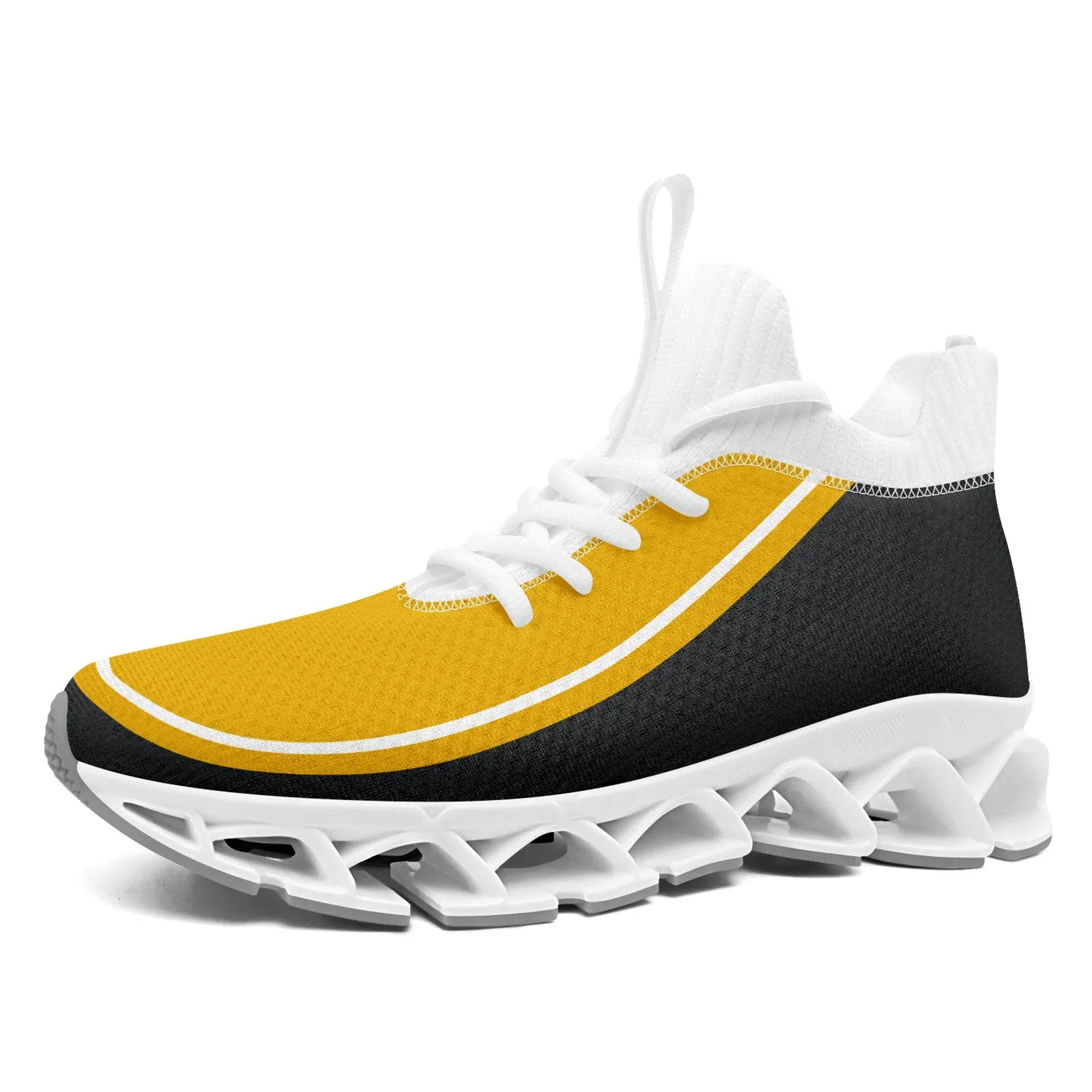 Corporate Gifts,Custom Yellow Dark Gray Maxsoul Shoes Personalized Sneaker FN030XD-D020388-1