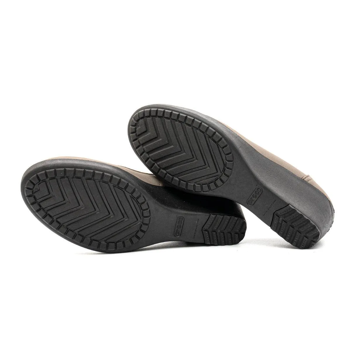 Crocs Marin Colorlite Wedge Shoes Leather Grey Colour For Women