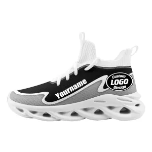 Custom Black Gray Maxsoul Shoes Personalized Sneaker FN030A-E020011-1