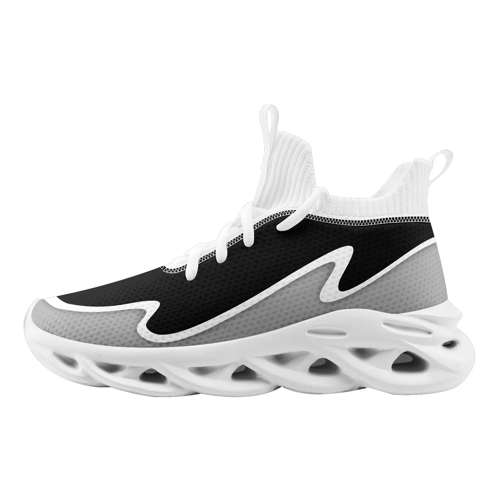 Custom Black Gray Maxsoul Shoes Personalized Sneaker FN030A-E020011-1