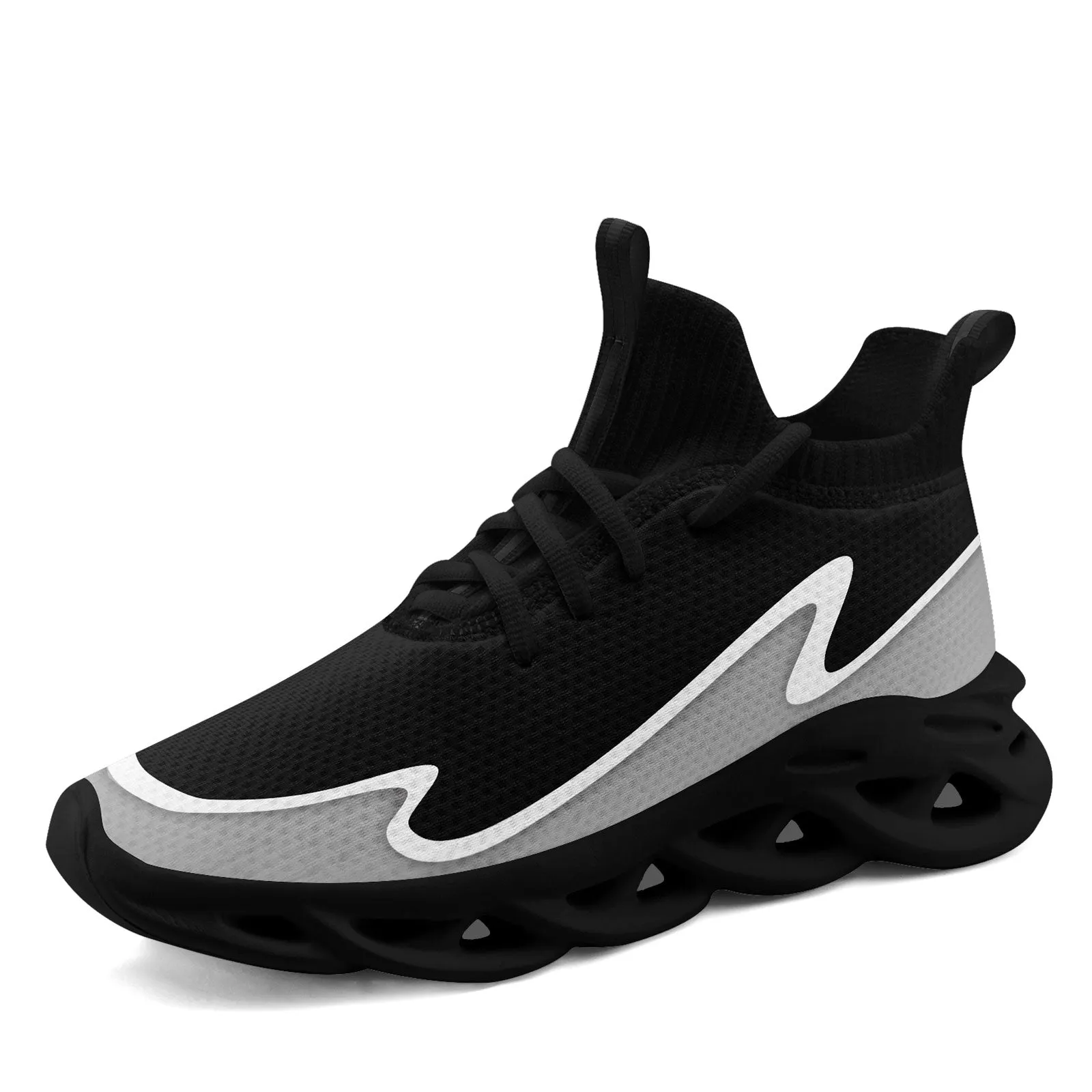 Custom Black Gray Maxsoul Shoes Personalized Sneaker FN030A-E020011-1