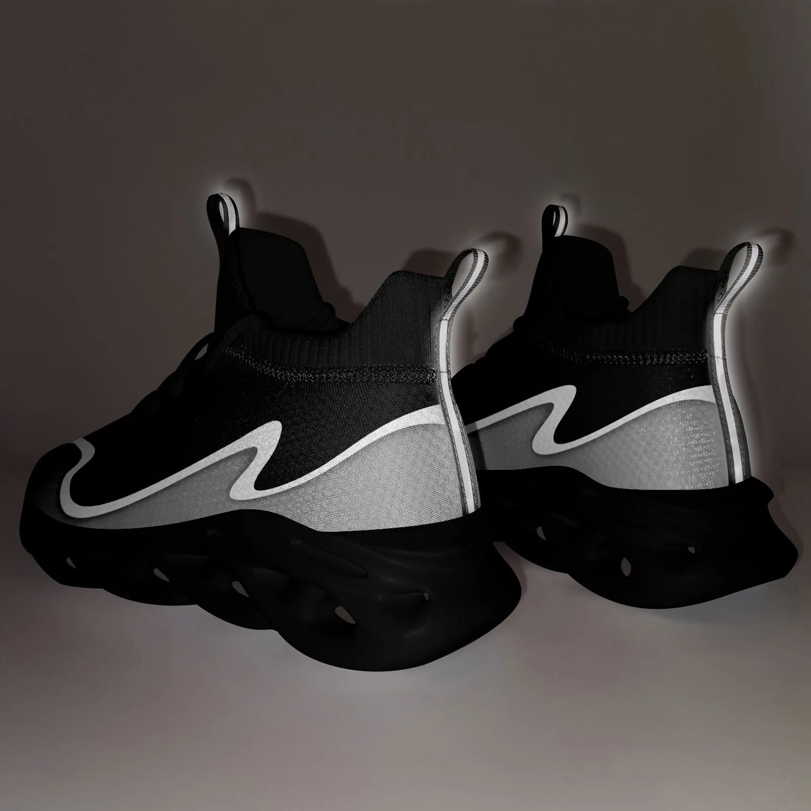 Custom Black Gray Maxsoul Shoes Personalized Sneaker FN030A-E020011-1
