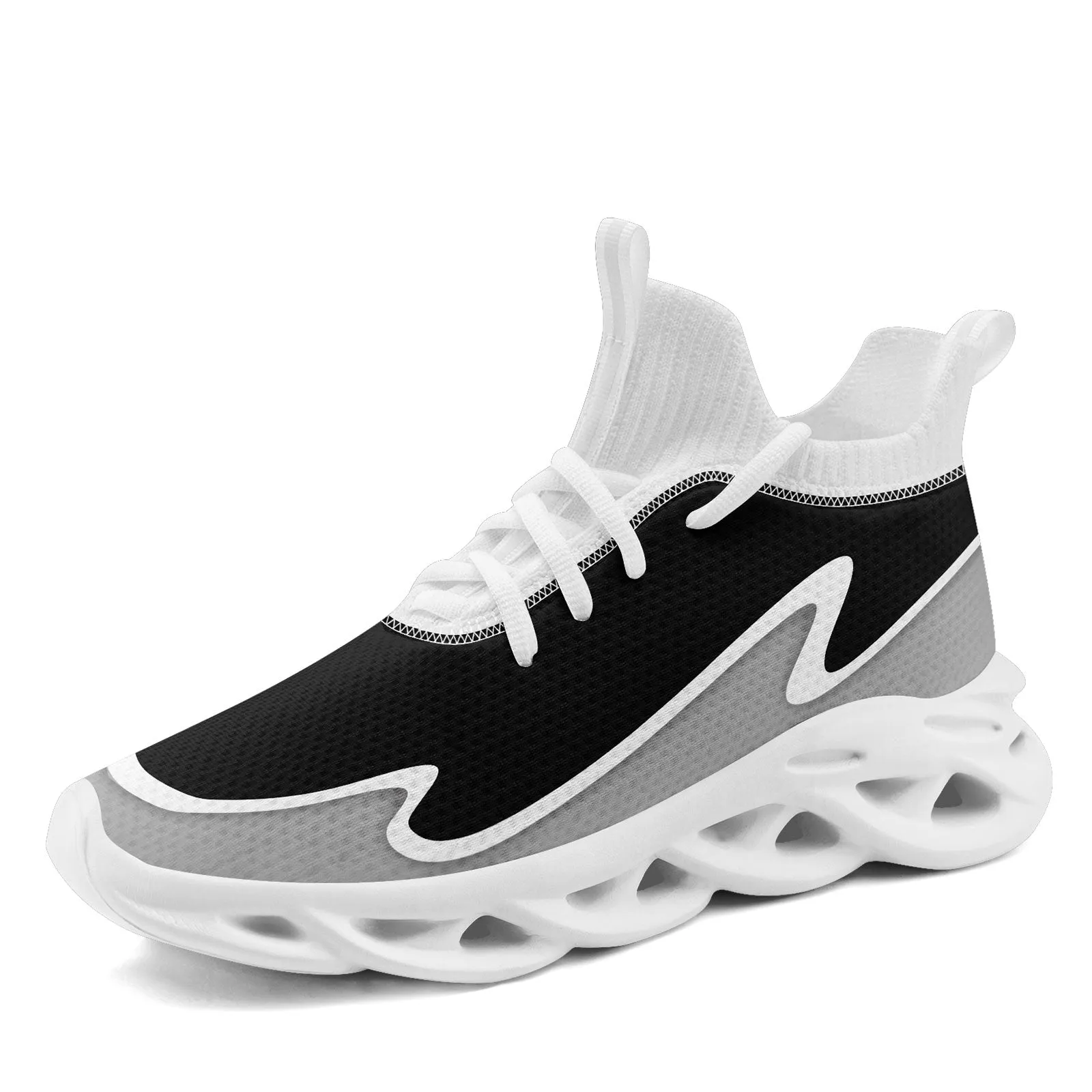 Custom Black Gray Maxsoul Shoes Personalized Sneaker FN030A-E020011-1