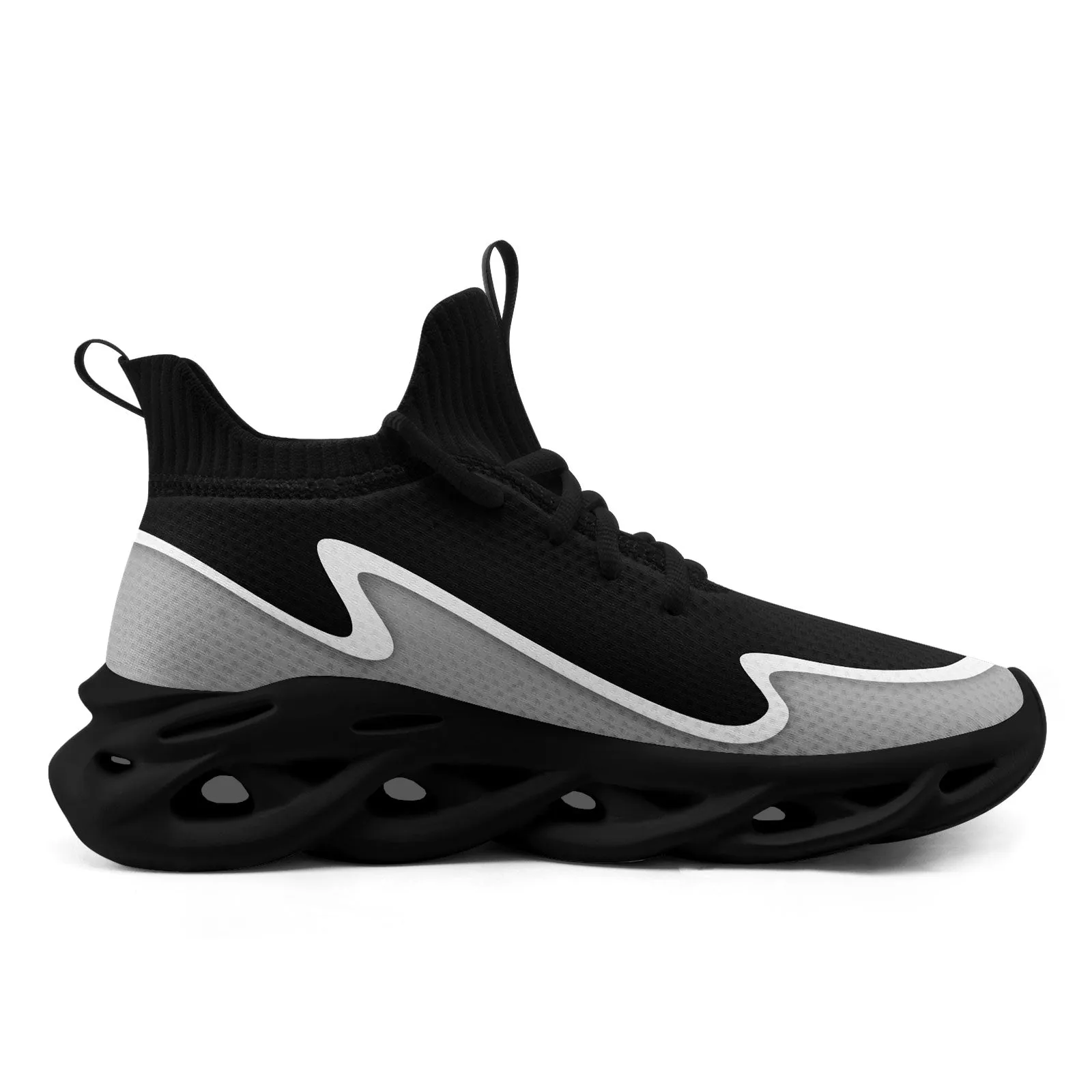 Custom Black Gray Maxsoul Shoes Personalized Sneaker FN030A-E020011-1